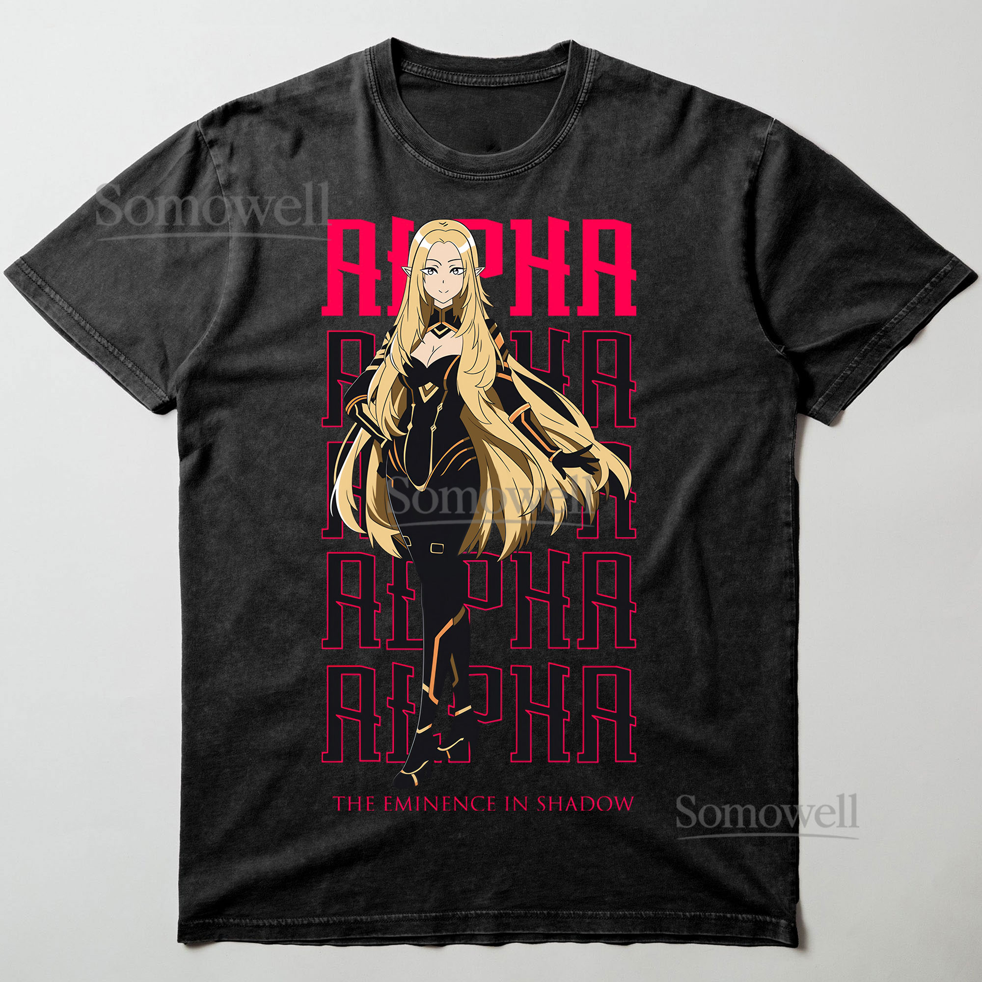 Eminence in Shadow Alpha Black Suit Anime Girl Graphic ,hoodie sweatshirt t shirt vintage Japanese Manga T Shirt