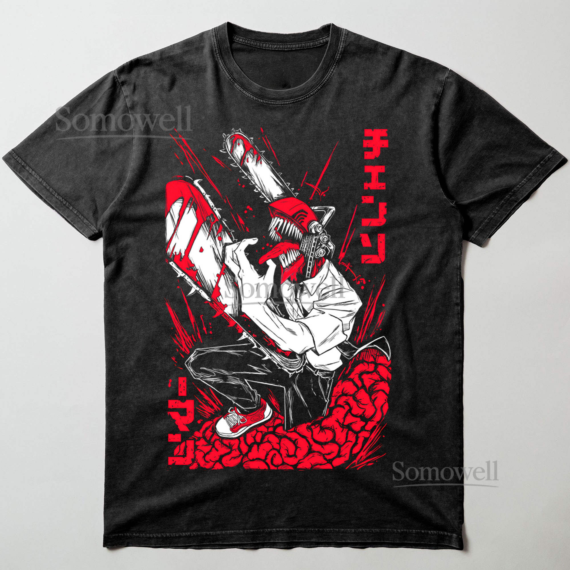 Chainsaw Man Devil Chainsaw Action Pose Anime Graphic ,hoodie sweatshirt t shirt vintage Japanese Streetwear T Shirt