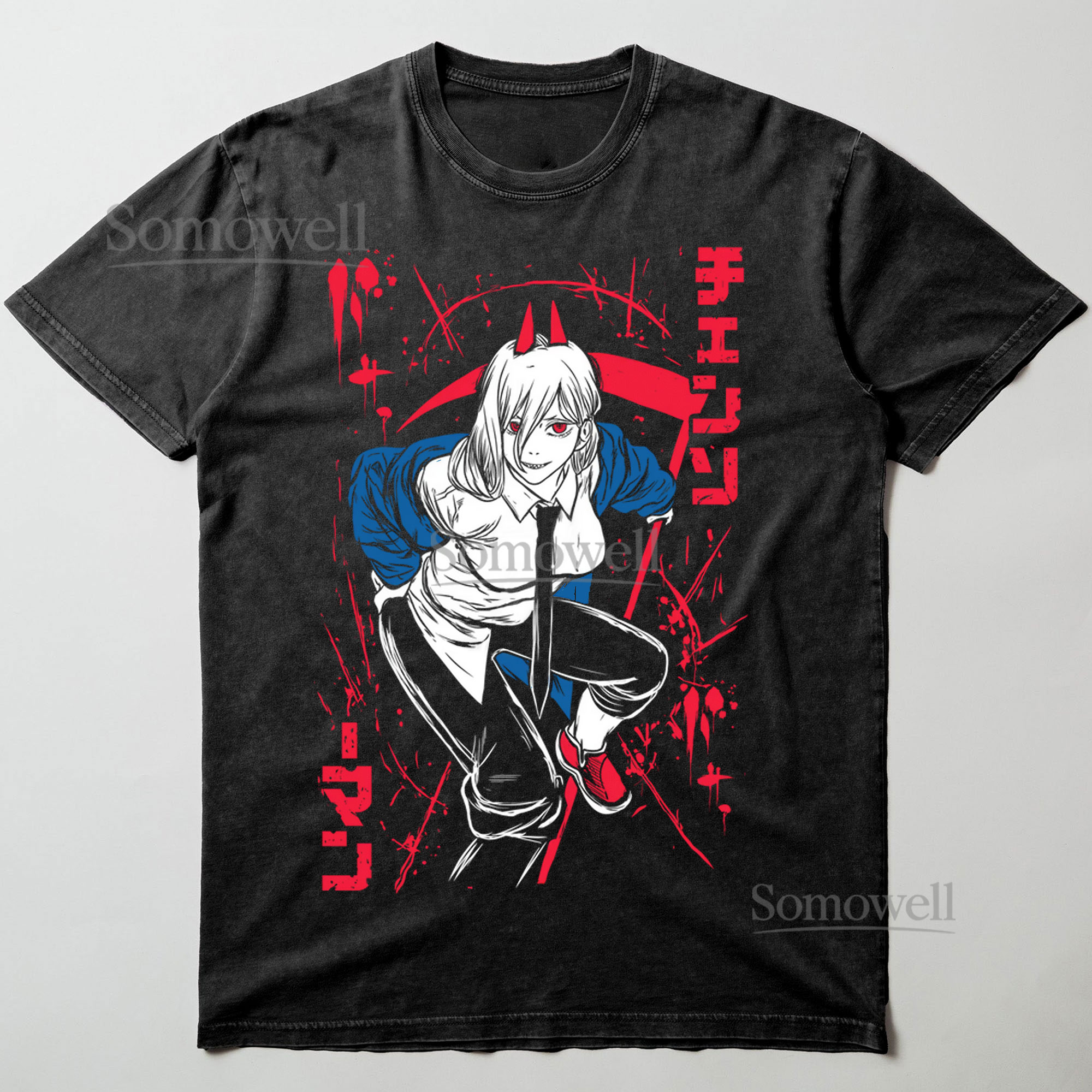 Chainsaw Man Power Devil Girl Anime Graphic ,hoodie sweatshirt t shirt vintage Japanese Manga T Shirt