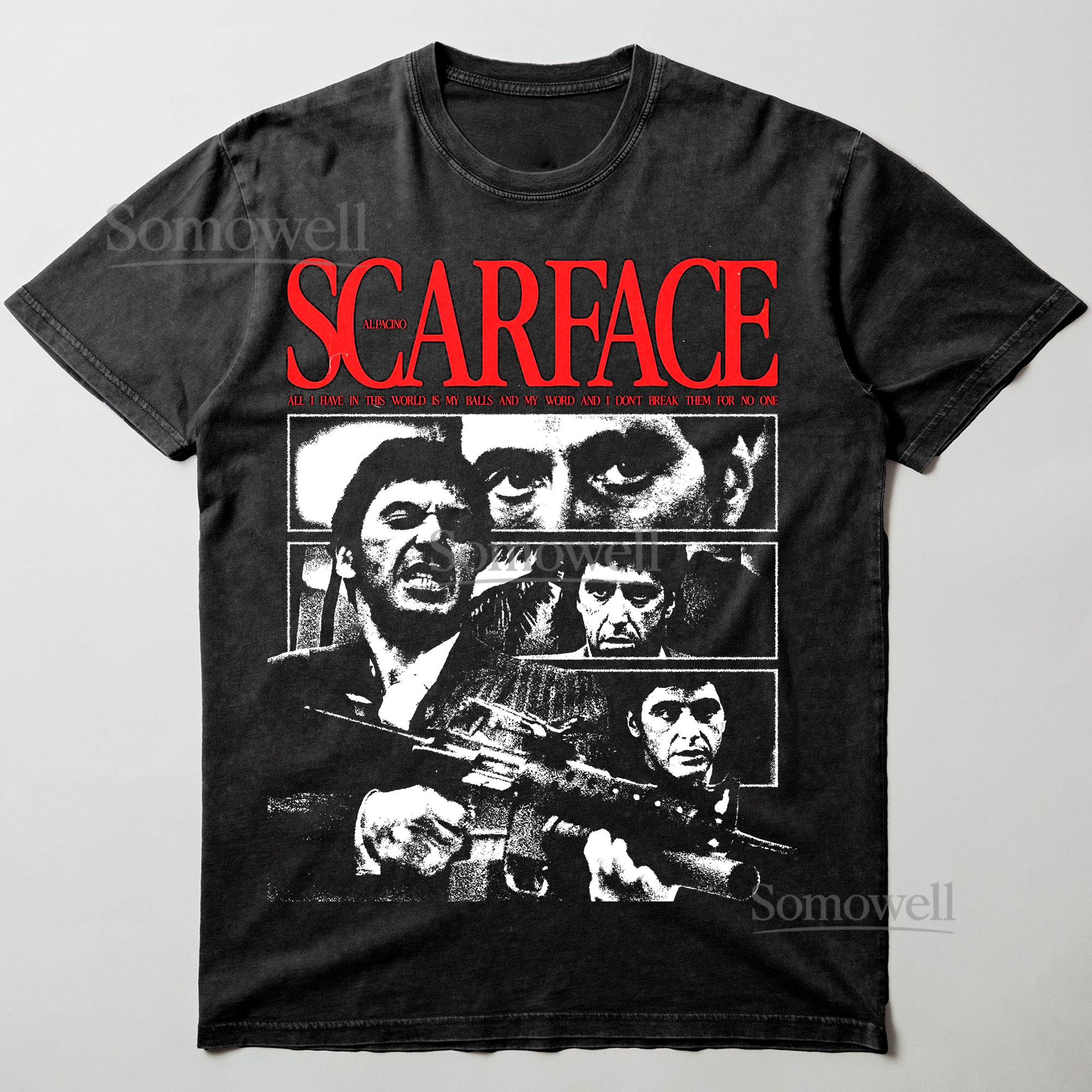Scarface Tony Montana Classic Movie Graphic ,hoodie sweatshirt t shirt vintage Vintage Gangster T Shirt