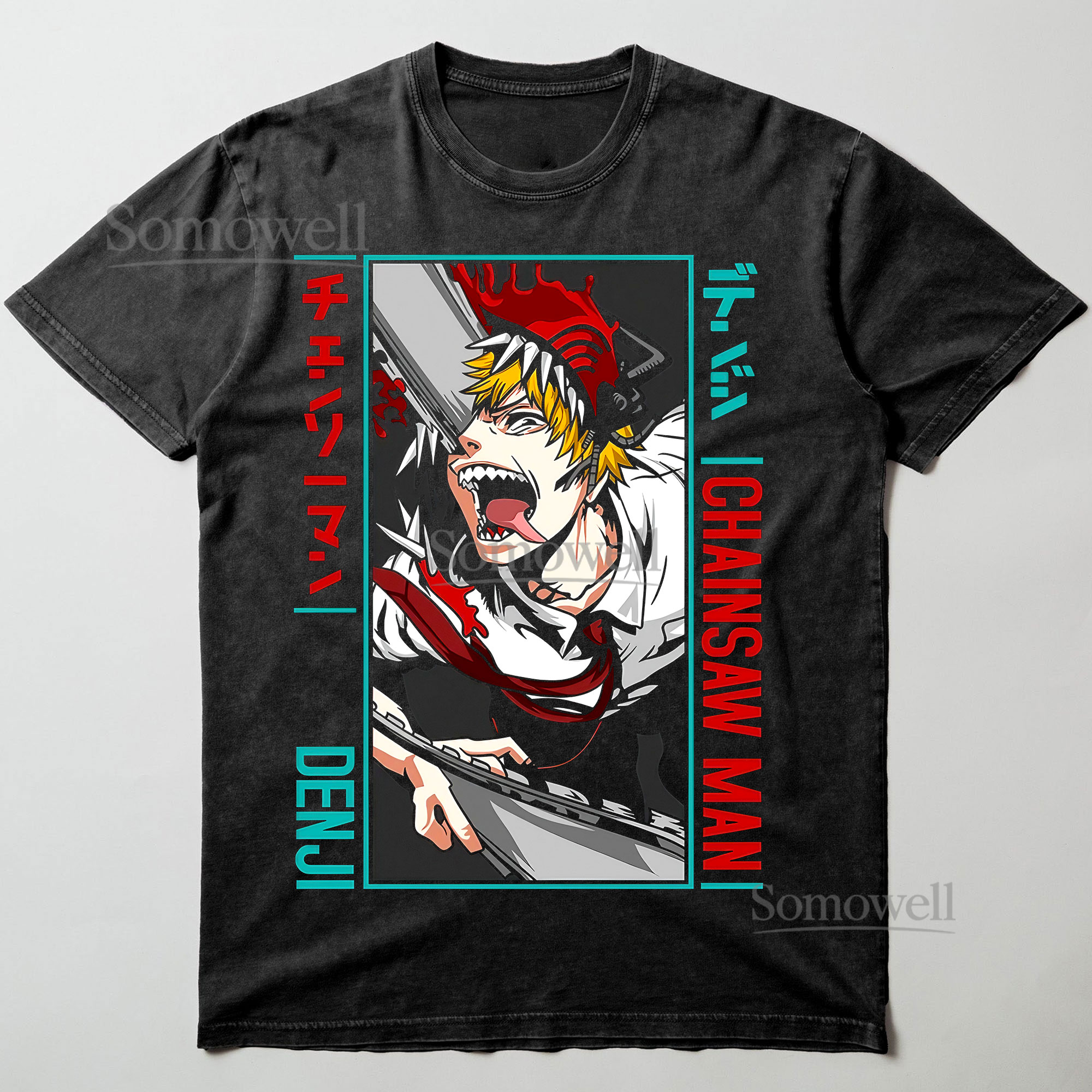 Chainsaw Man Denji Shout Anime Hero Graphic ,hoodie sweatshirt t shirt vintage Japanese Manga T Shirt