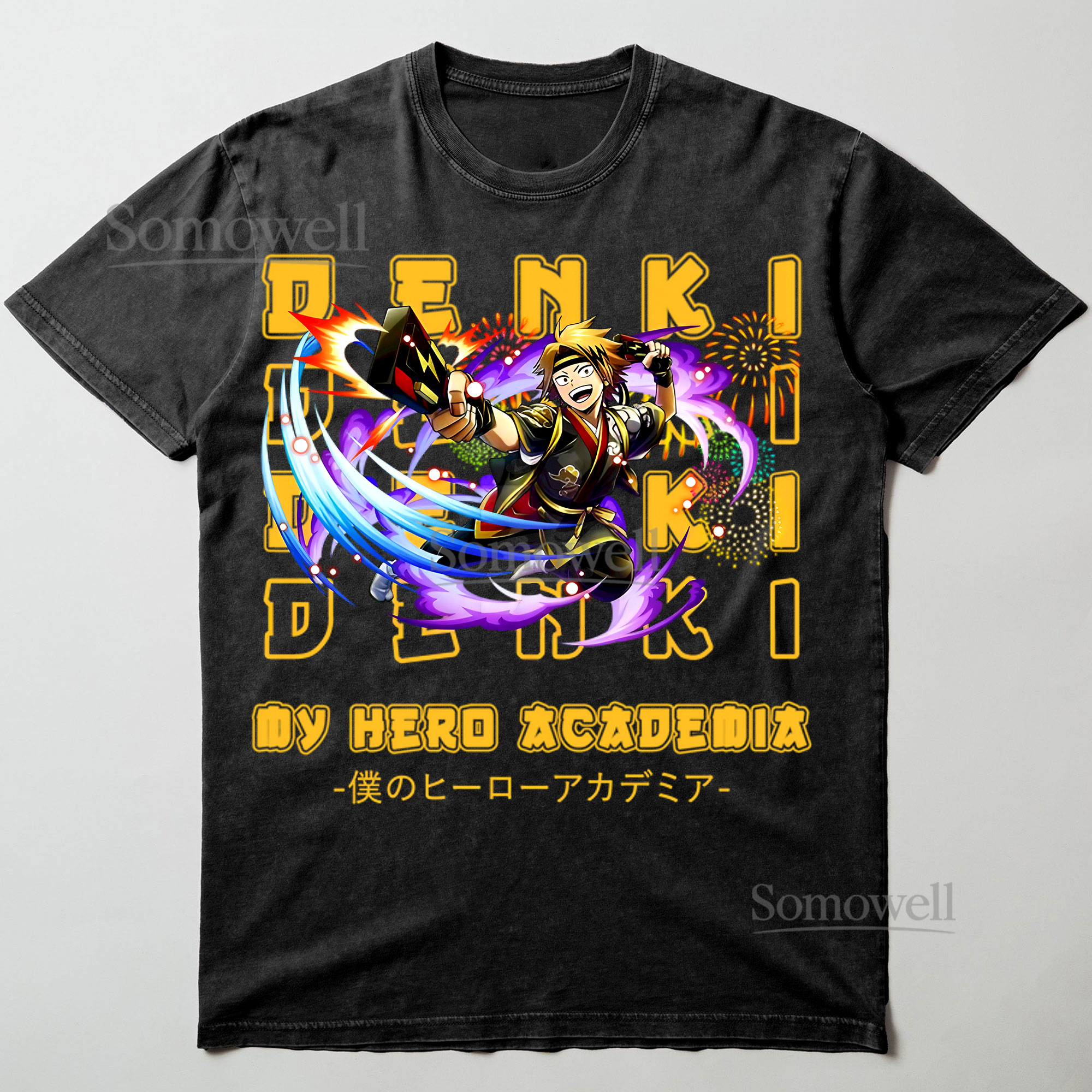 My Hero Academia Denki Kaminari Electric Power Anime Graphic ,hoodie sweatshirt t shirt vintage Japanese Streetwear T Shirt