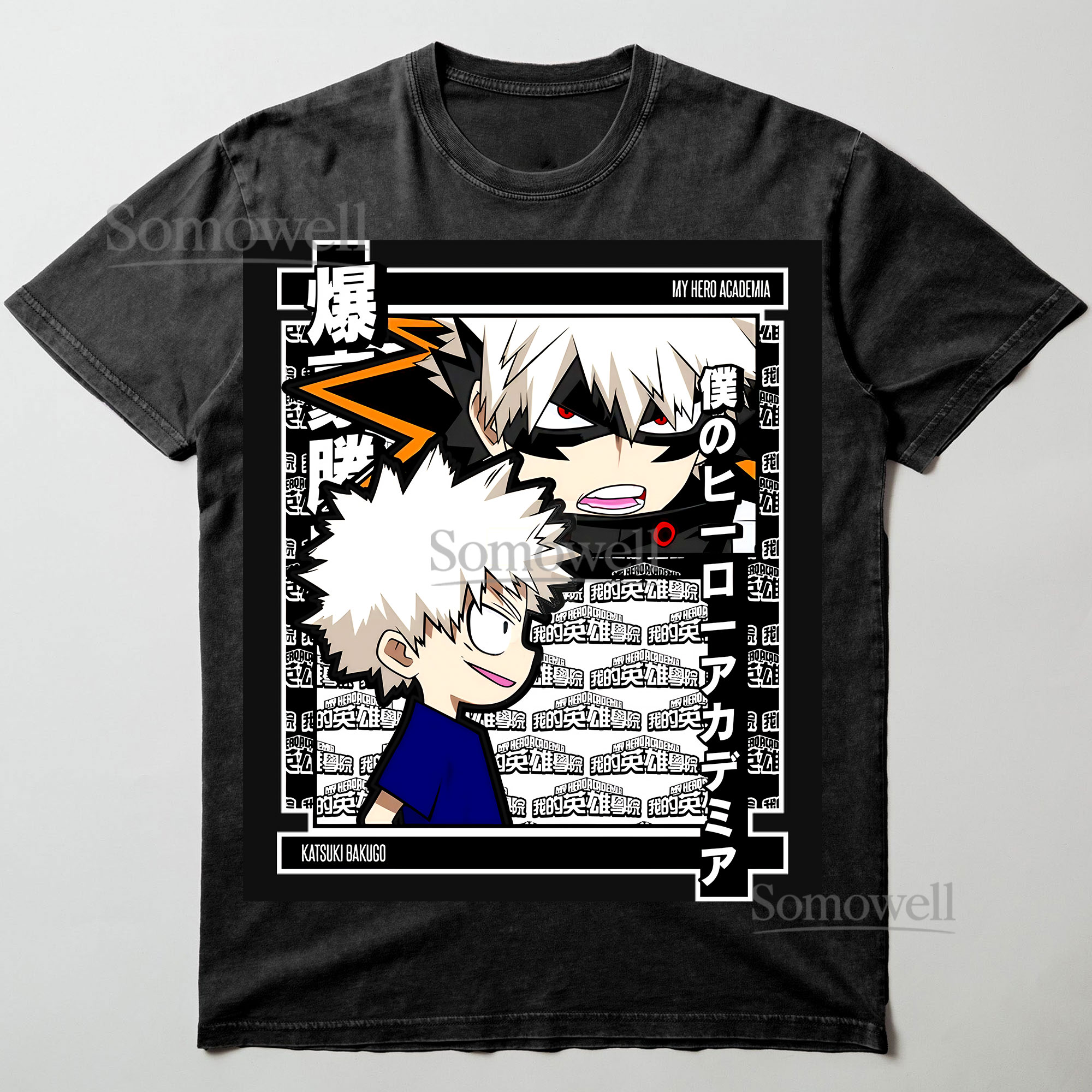 My Hero Academia Katsuki Bakugo Chibi Anime Graphic ,hoodie sweatshirt t shirt vintage Japanese Streetwear T Shirt