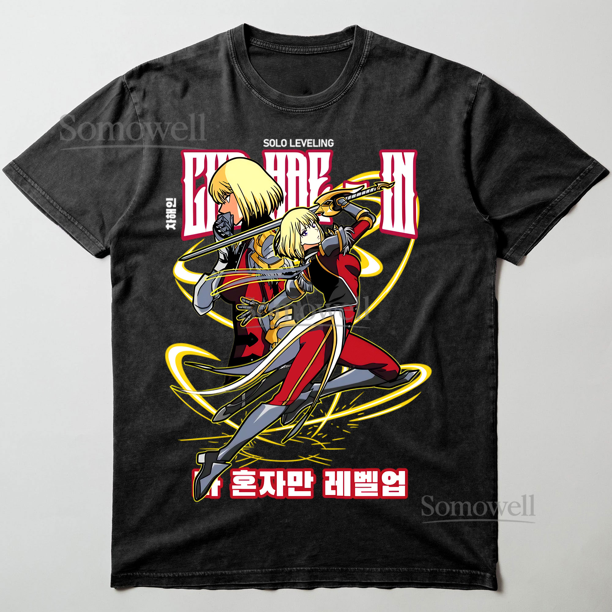 Solo Leveling Sword Hero Anime Action Graphic ,hoodie sweatshirt t shirt vintage Korean Manhwa T Shirt