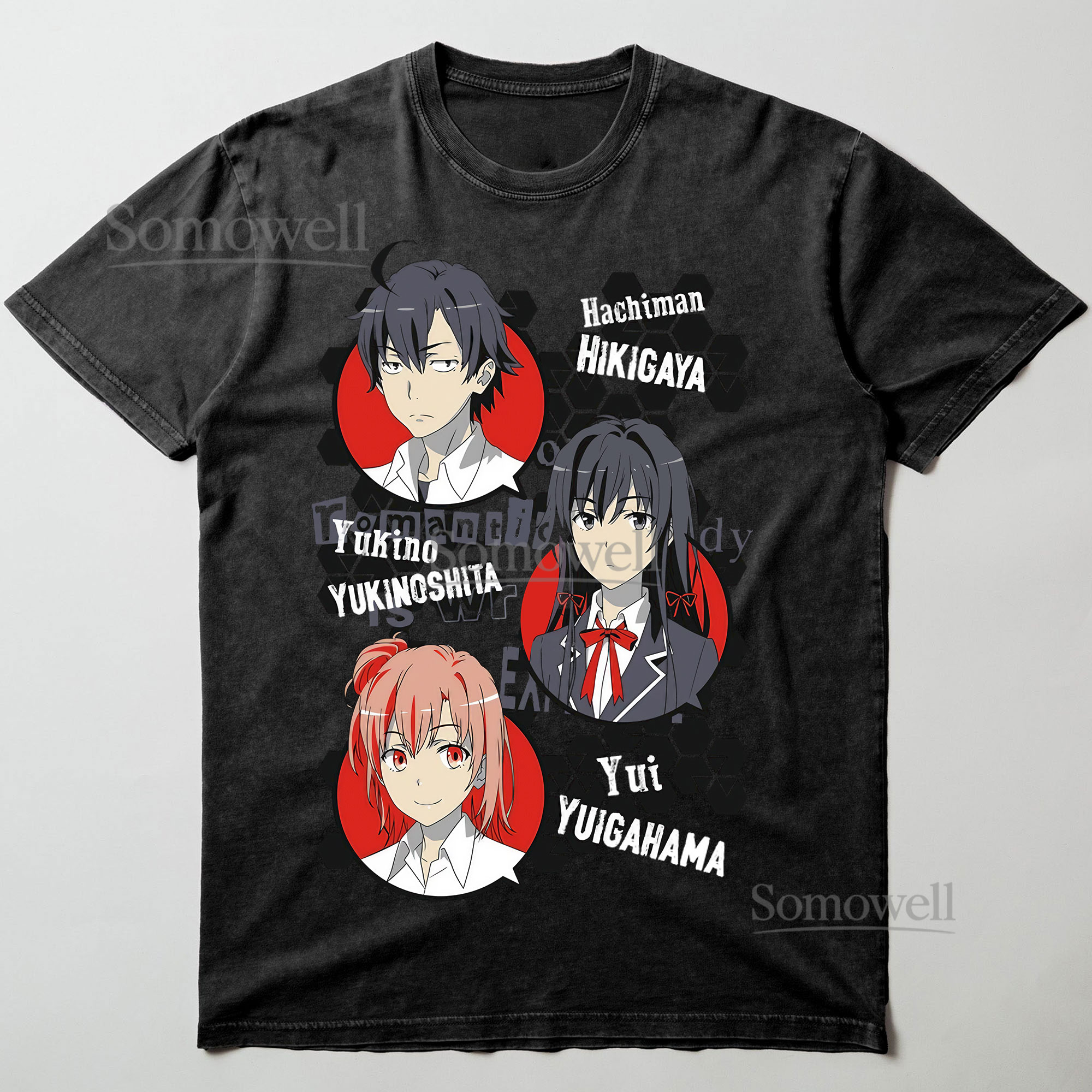 Oregairu Romantic Comedy Hachiman Yukino Yui Anime Graphic ,hoodie sweatshirt t shirt vintage Japanese Manga T Shirt