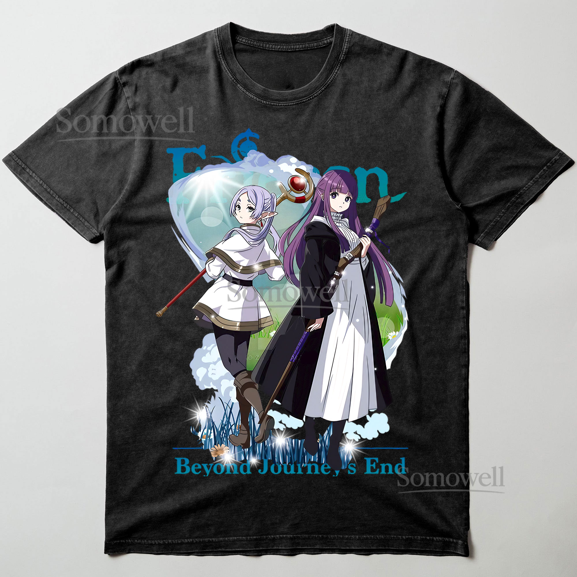 Frieren and Fern Beyond Journey's End Anime Graphic ,hoodie sweatshirt t shirt vintage Japanese Manga T Shirt