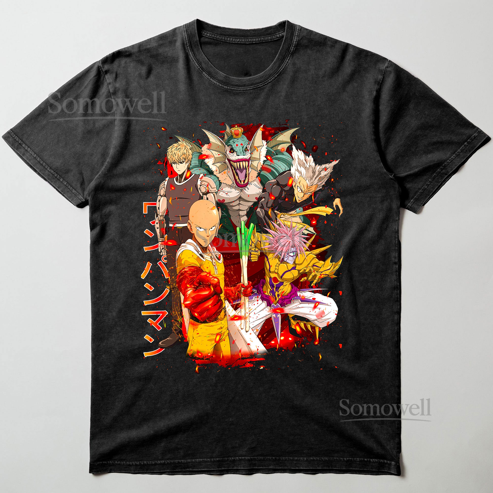 One Punch Man Hero Team Saitama Genos Garou King Anime Graphic ,hoodie sweatshirt t shirt vintage Japanese Streetwear T Shirt