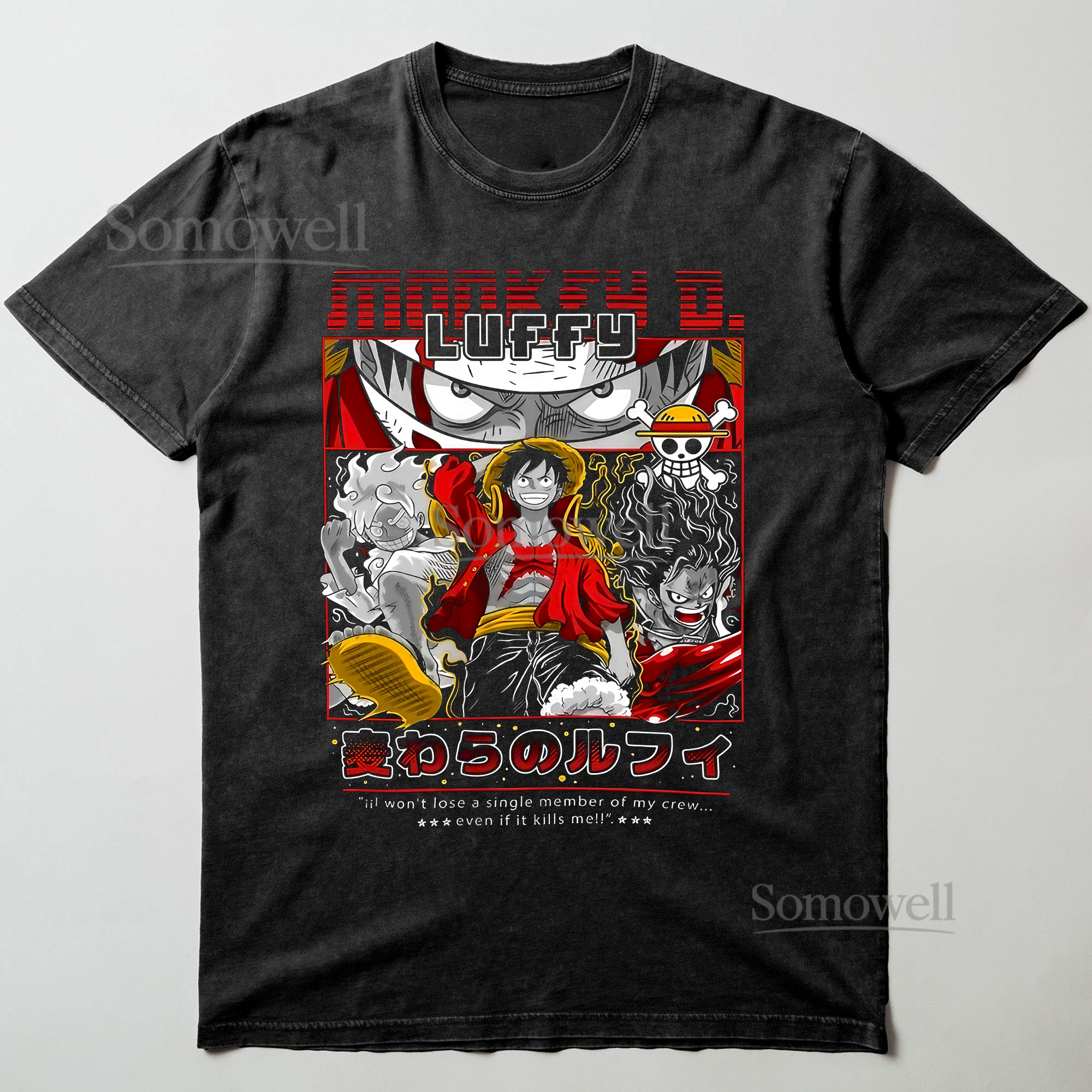 Monkey D Luffy Gear Fifth One Piece Anime Graphic ,hoodie sweatshirt t shirt vintage Japanese Streetwear T Shirt