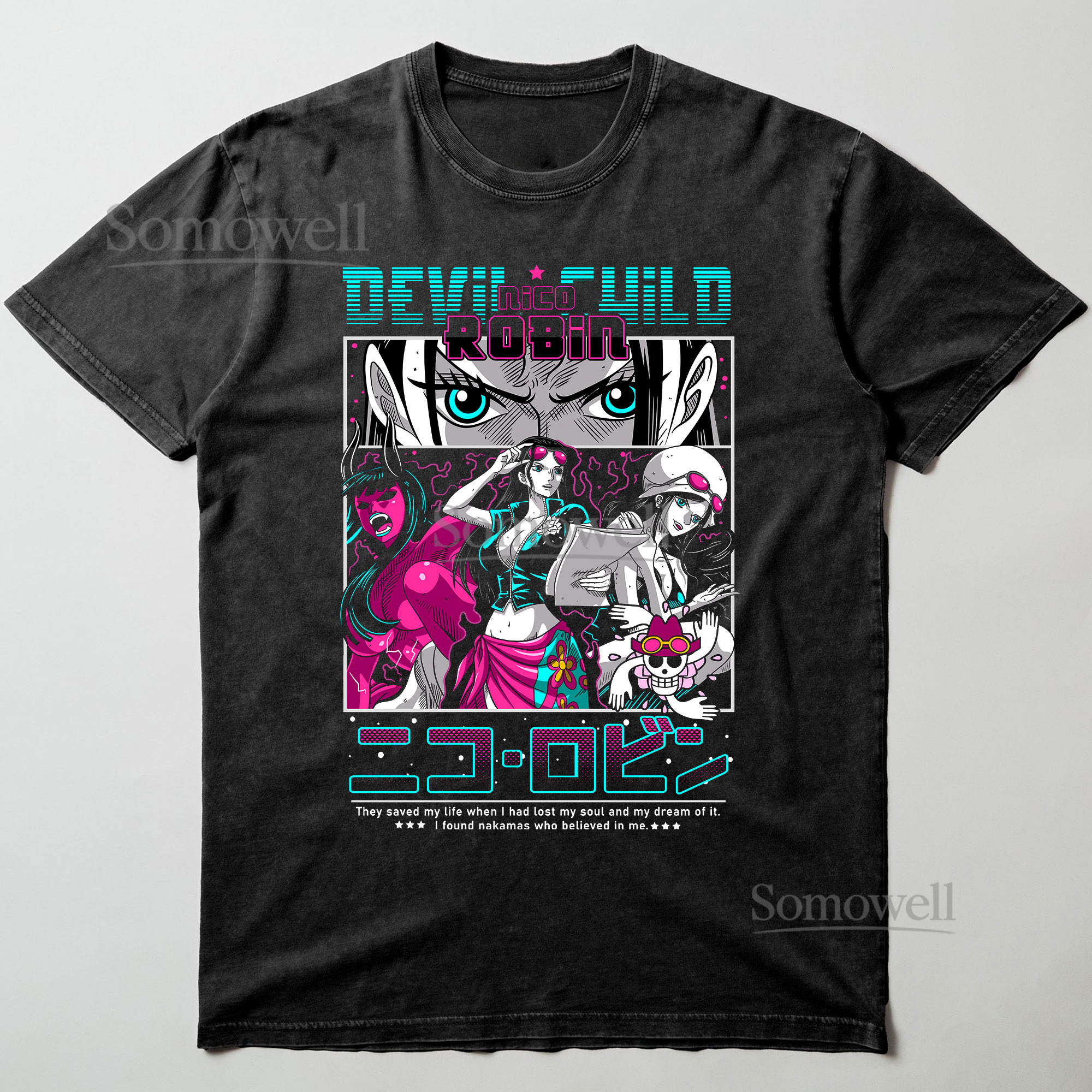 Nico Robin Devil Child One Piece Anime Graphic ,hoodie sweatshirt t shirt vintage Japanese Streetwear T Shirt