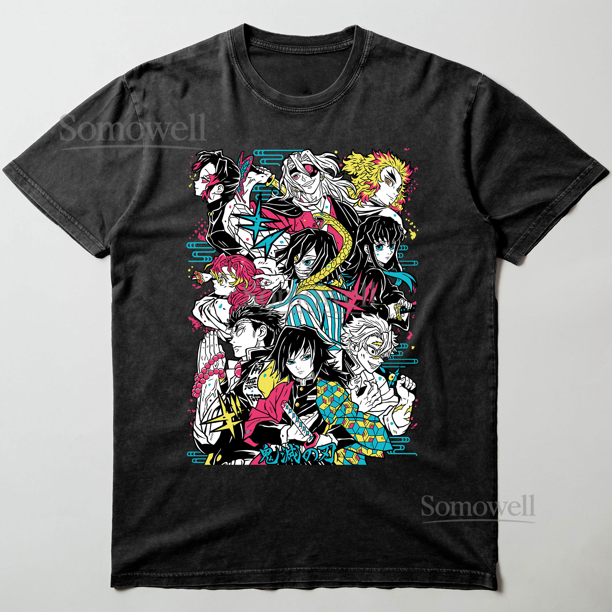 Demon Slayer Hashira Pillars Group Manga Graphic ,hoodie sweatshirt t shirt vintage Japanese Streetwear T Shirt