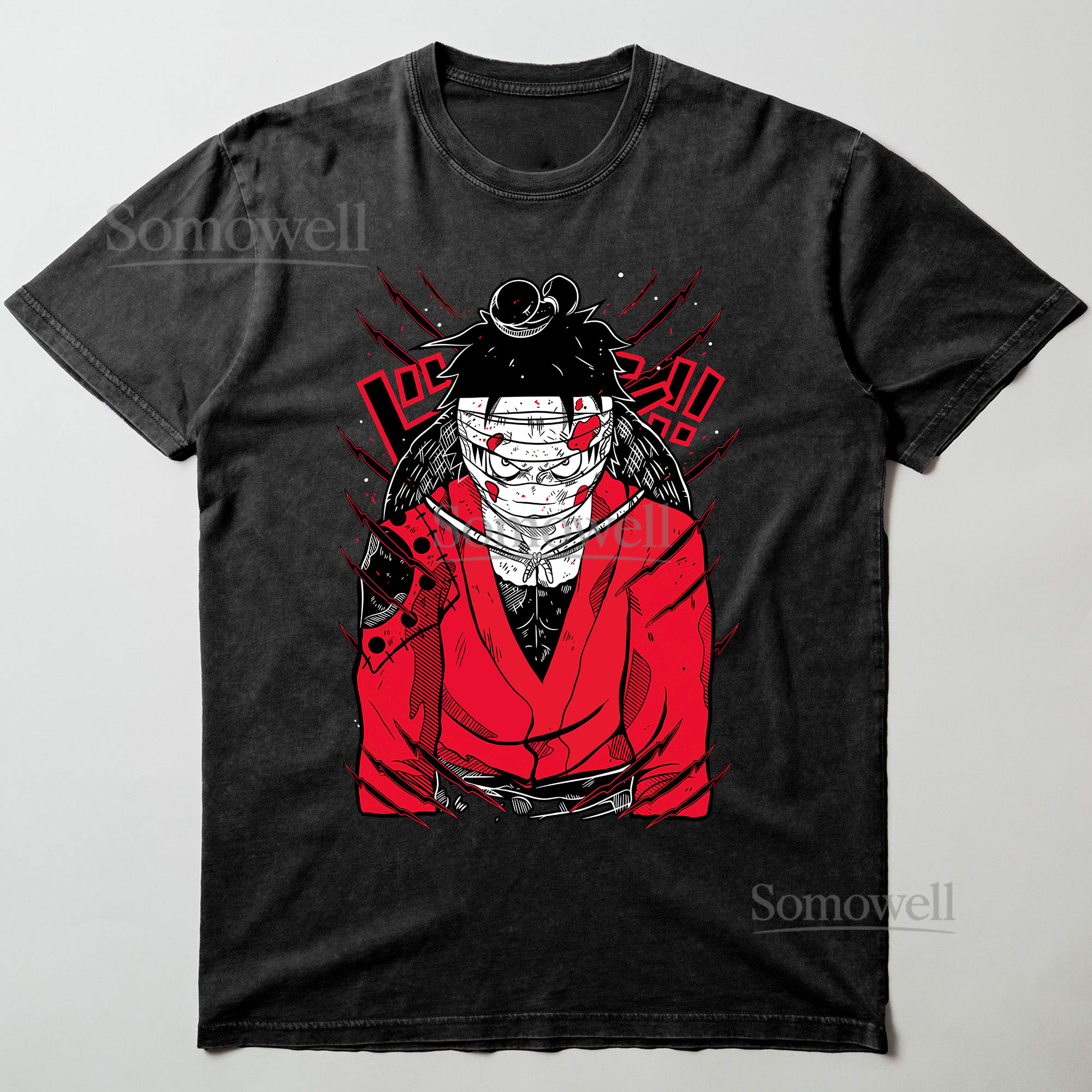 Demon Slayer Yoriichi Tsugikuni Red Flame Mark Anime Graphic ,hoodie sweatshirt t shirt vintage Japanese Style T Shirt