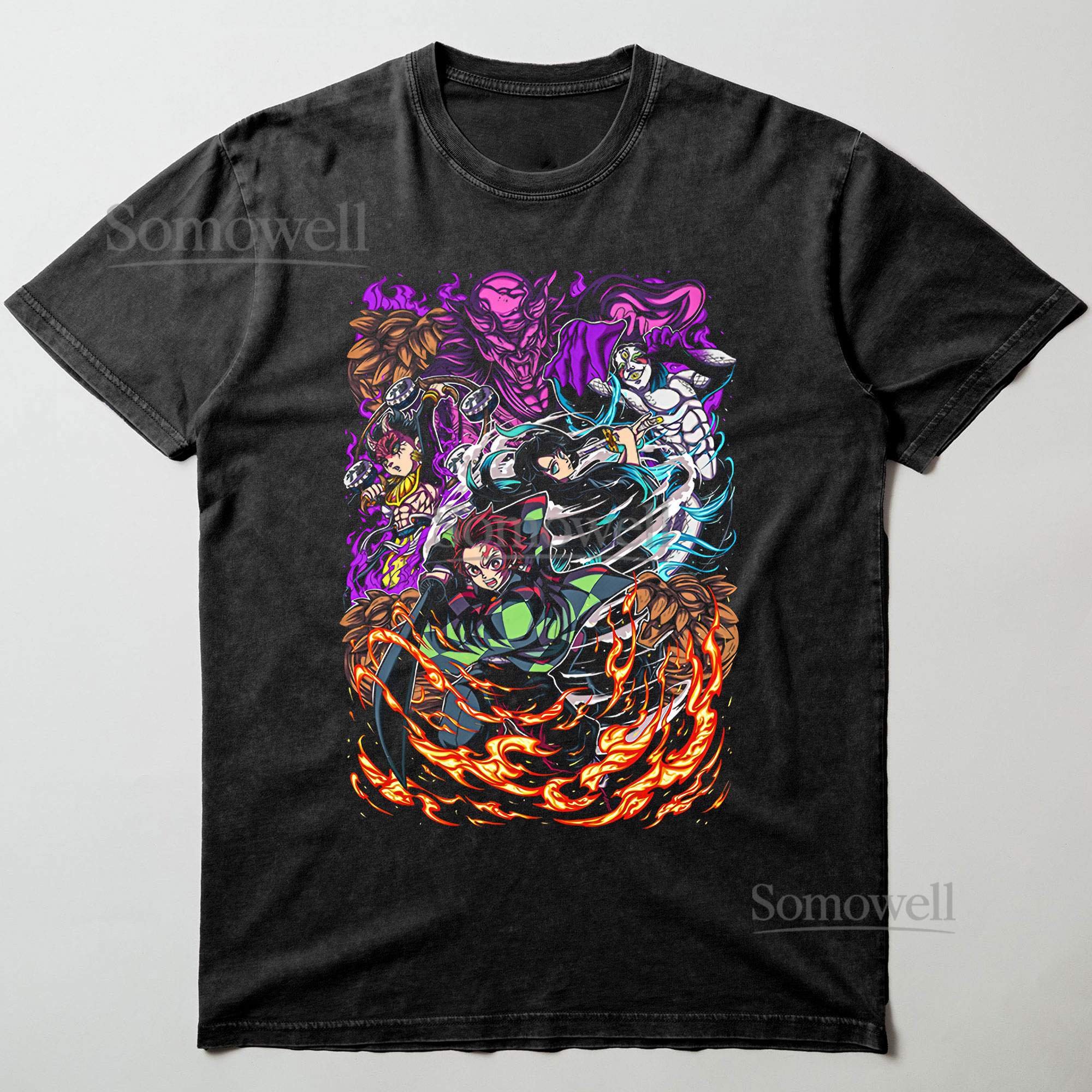 Demon Slayer Hashira Pillars Battle Anime Graphic ,hoodie sweatshirt t shirt vintage Japanese Streetwear T Shirt