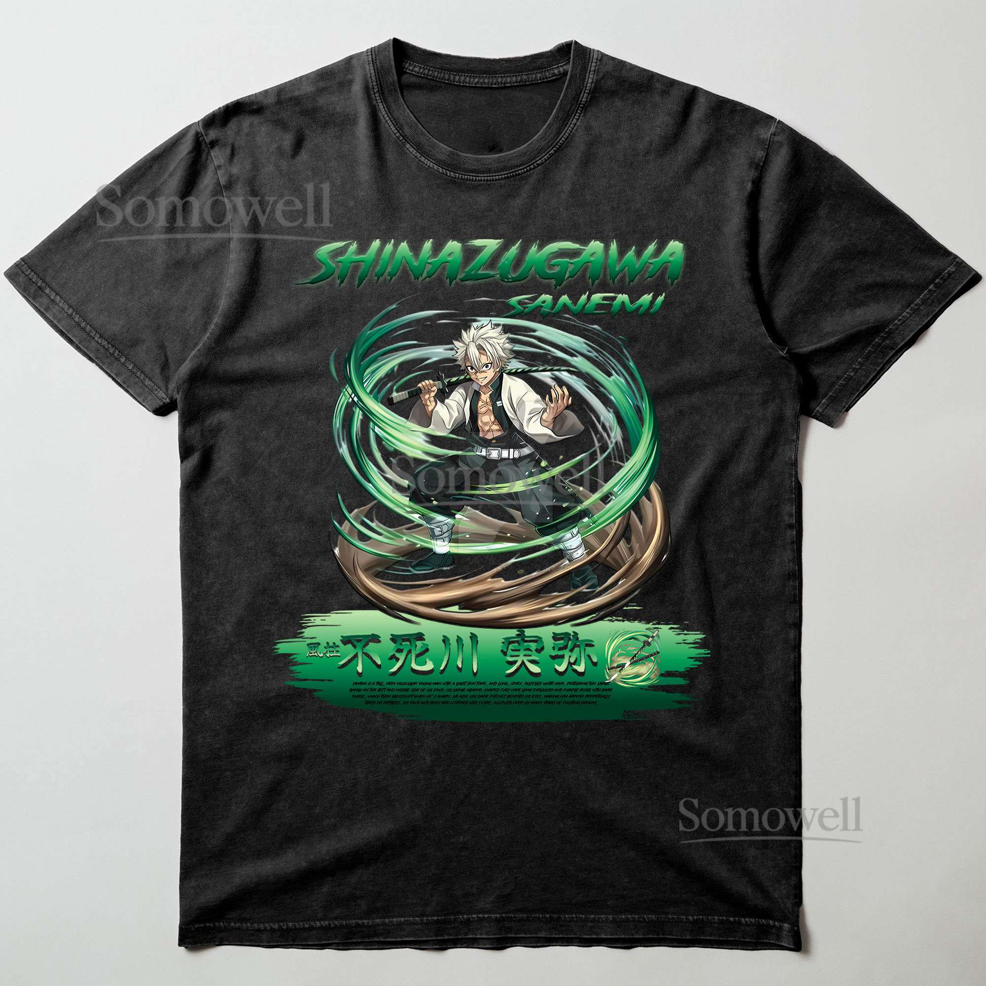 Sanemi Shinazugawa Wind Hashira Demon Slayer Anime Graphic ,hoodie sweatshirt t shirt vintage Japanese Manga T Shirt