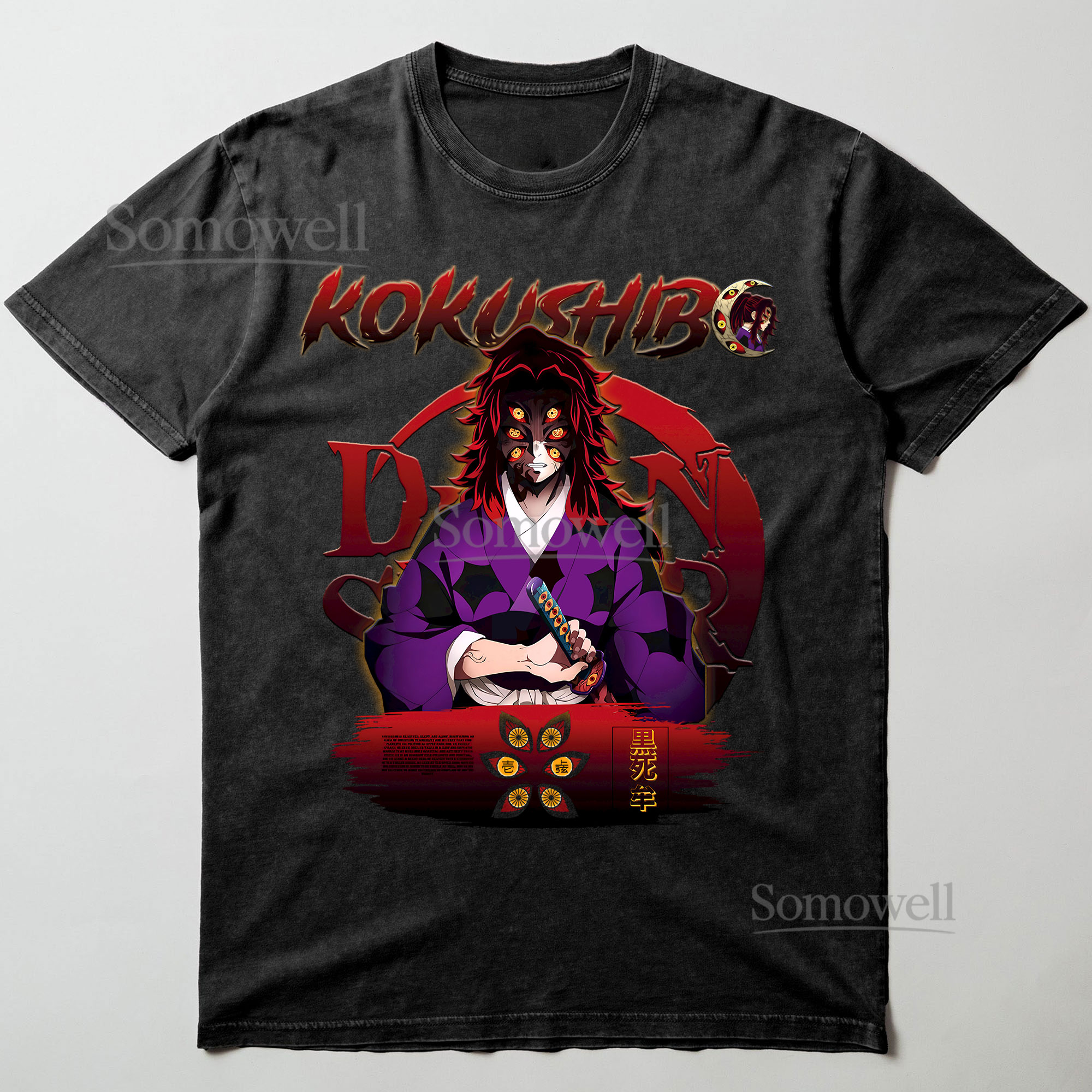 Kokushibo Upper Moon One Demon Slayer Anime Graphic ,hoodie sweatshirt t shirt vintage Japanese Streetwear T Shirt