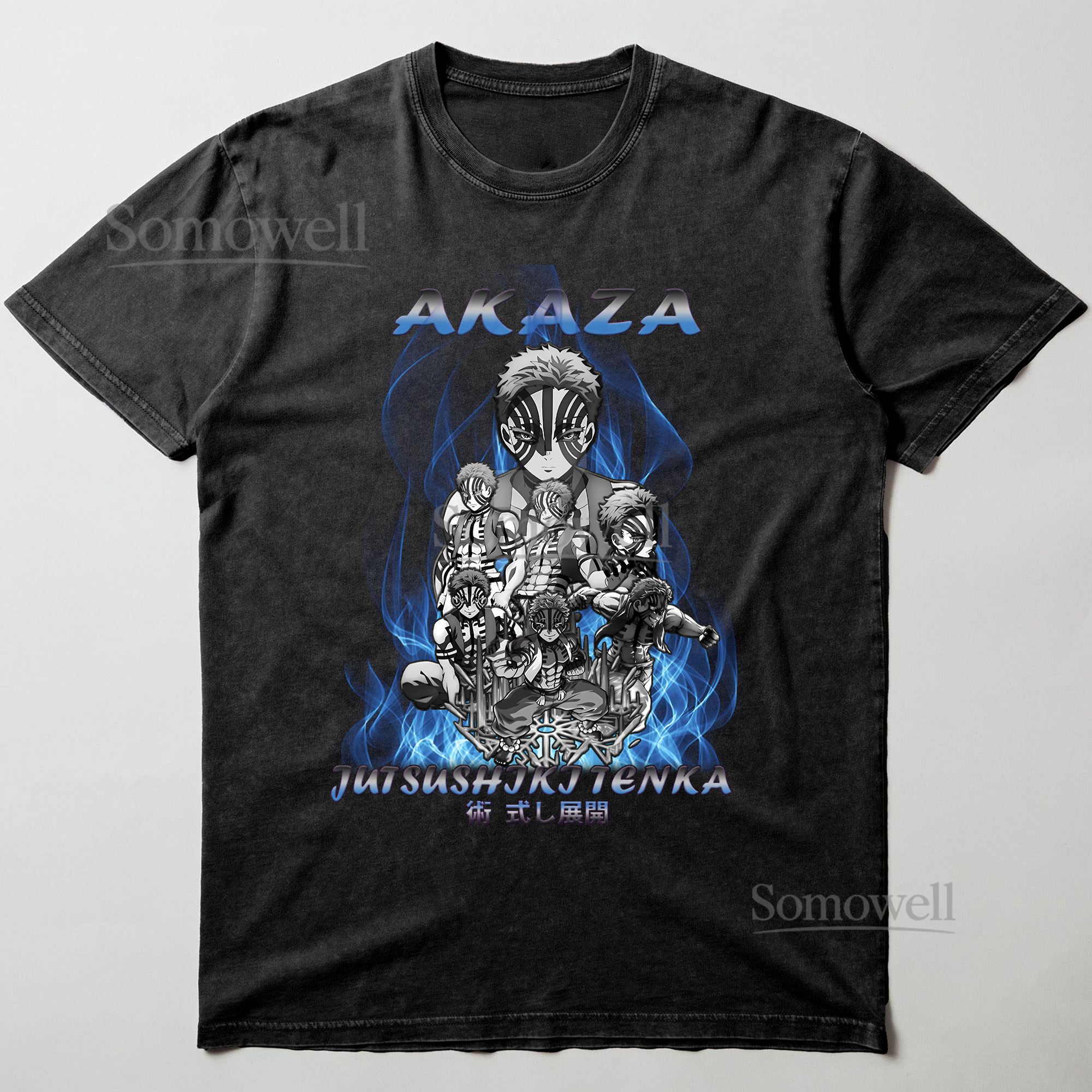 Akaza Upper Moon Three Demon Slayer Anime Graphic ,hoodie sweatshirt t shirt vintage Japanese Streetwear T Shirt