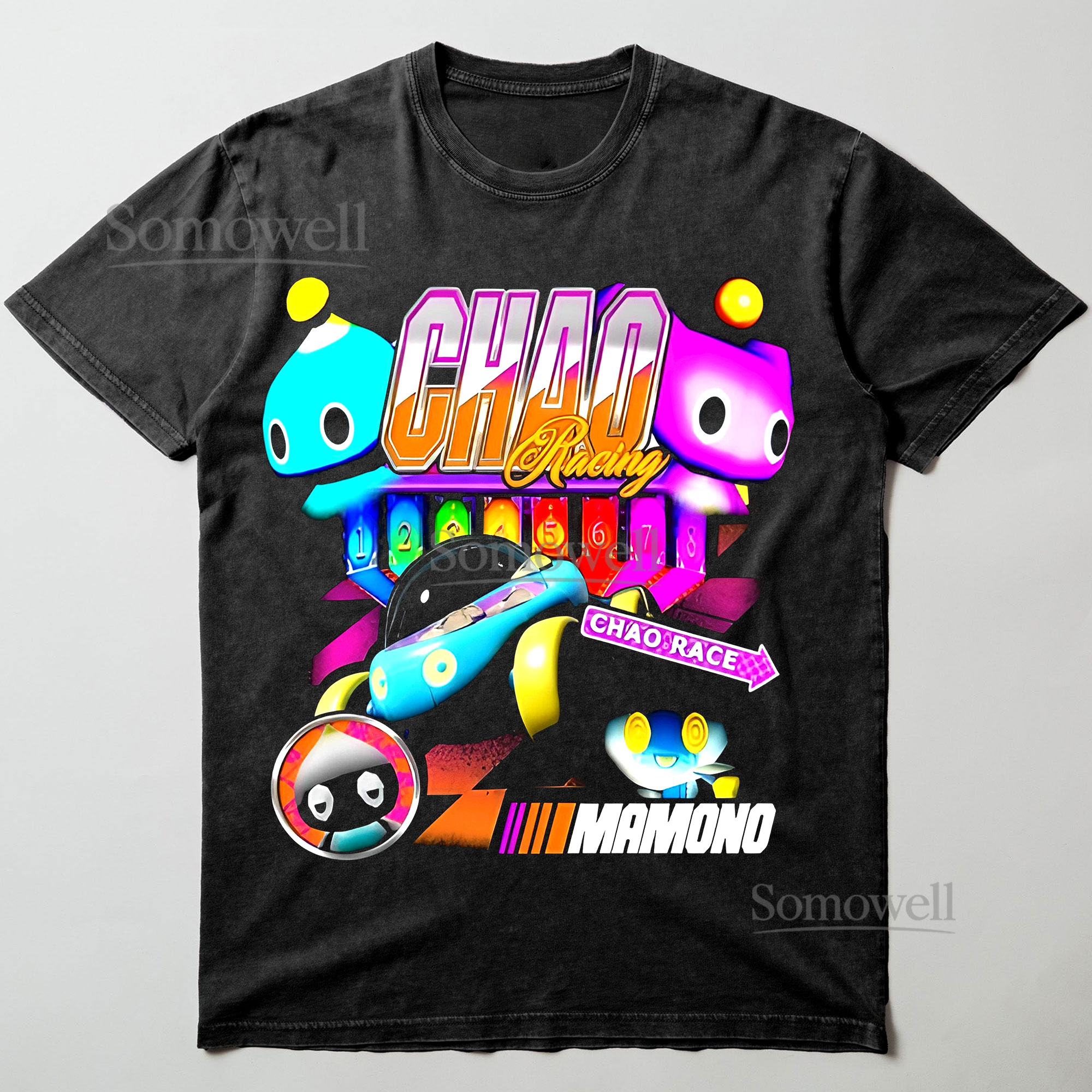 Chao Racing Arcade Colorful Characters Graphic ,hoodie sweatshirt t shirt vintage Sonic Adventure T Shirt