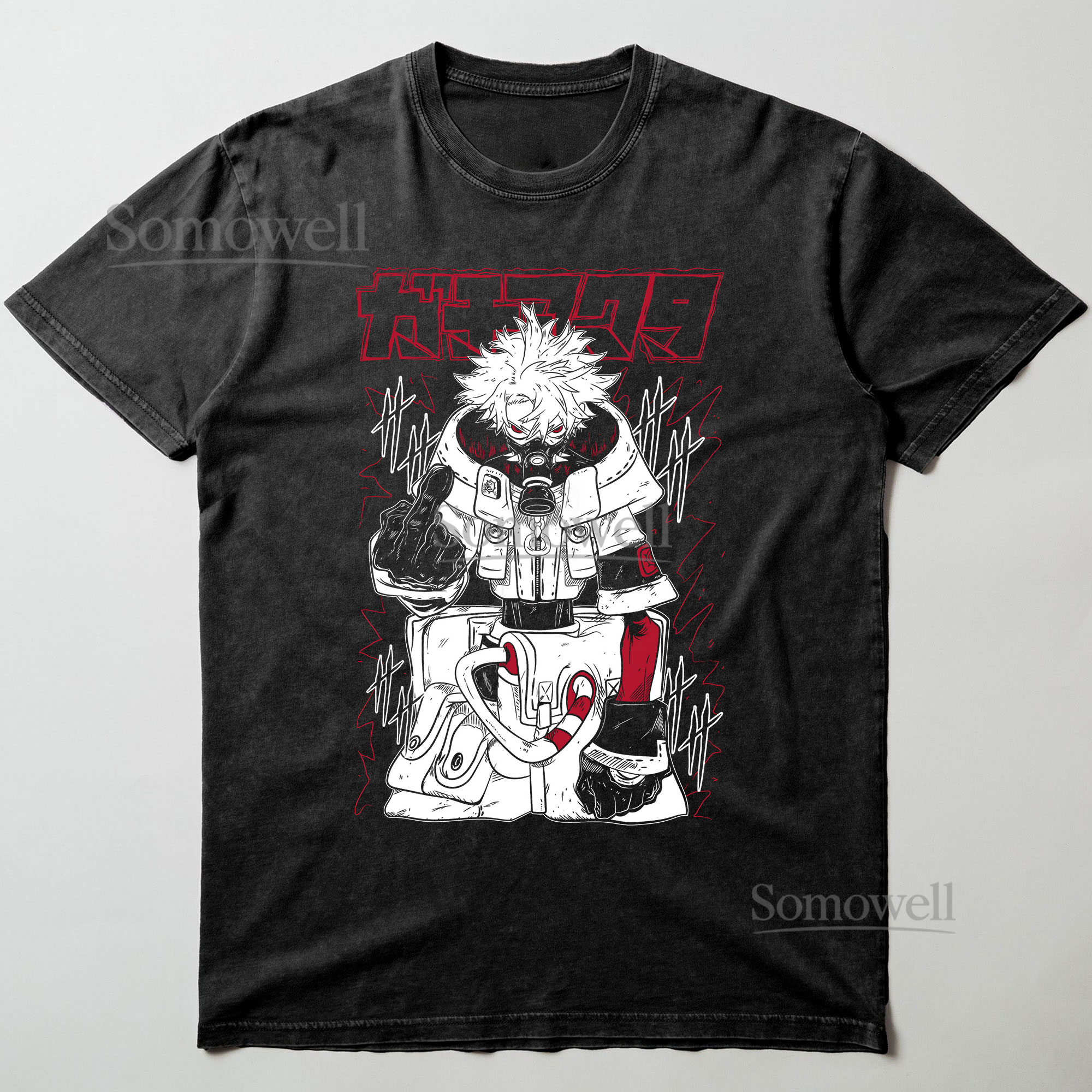 Gachiakuta Manga Anime Gas Mask Character Graphic ,hoodie sweatshirt t shirt vintage Japanese Streetwear T Shirt