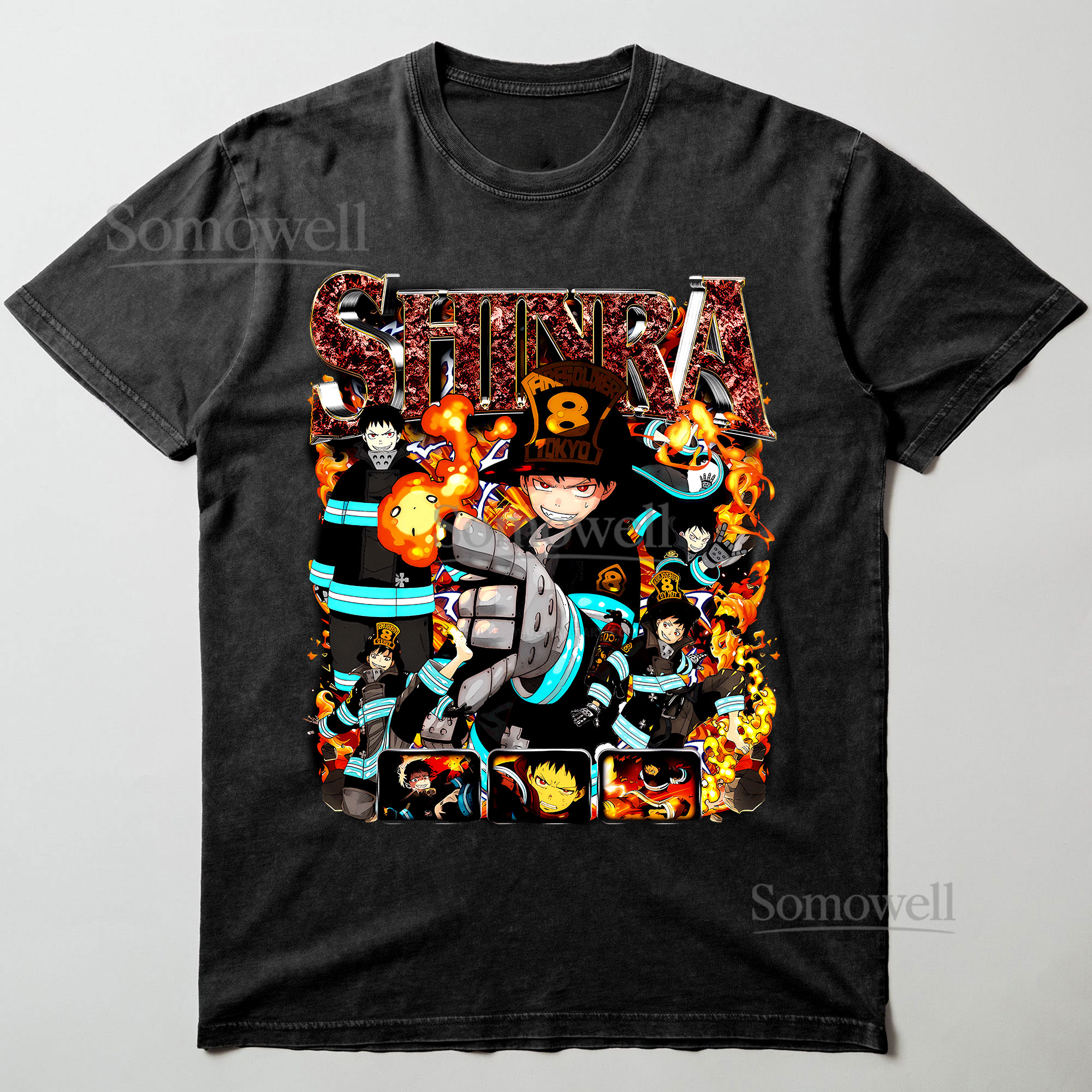 Shinra Kusakabe Fire Force Anime Graphic ,hoodie sweatshirt t shirt vintage Tokyo Brigade T Shirt