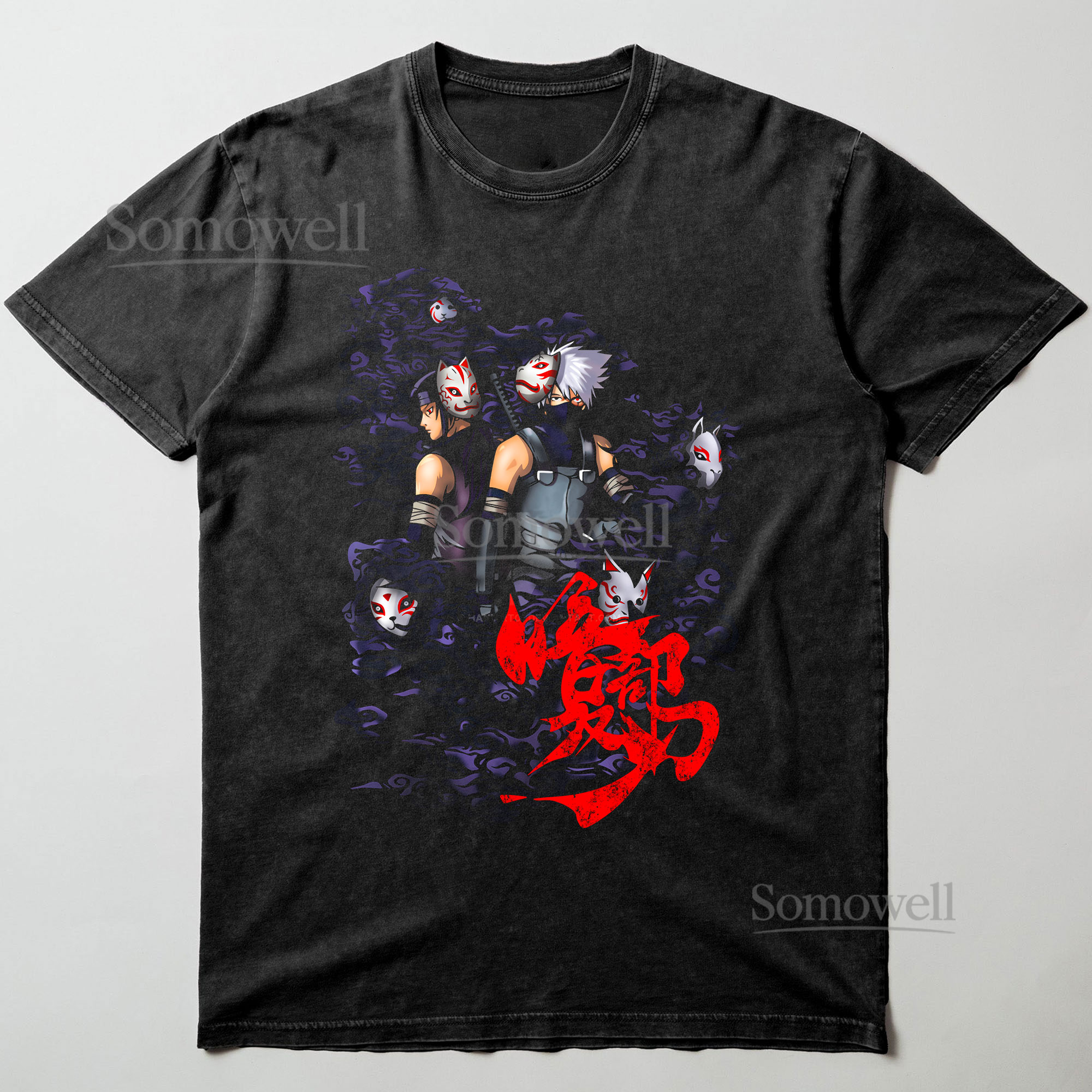 Kakashi Anbu Black Ops Naruto Mask Anime Graphic ,hoodie sweatshirt t shirt vintage Japanese Streetwear T Shirt