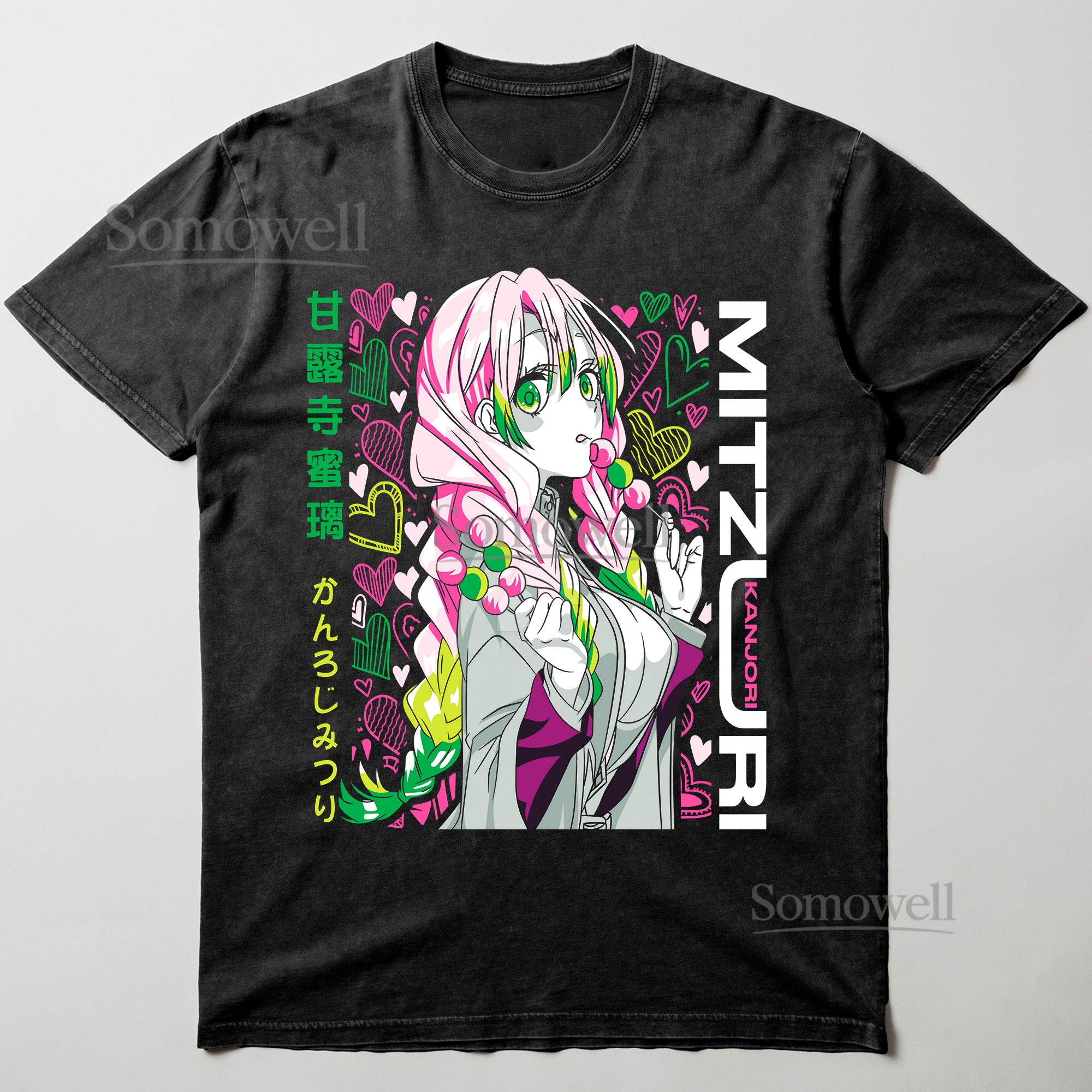 Mitsuri Kanroji Demon Slayer Love Hashira Anime Cute Graphic ,hoodie sweatshirt t shirt vintage Japanese Manga T Shirt