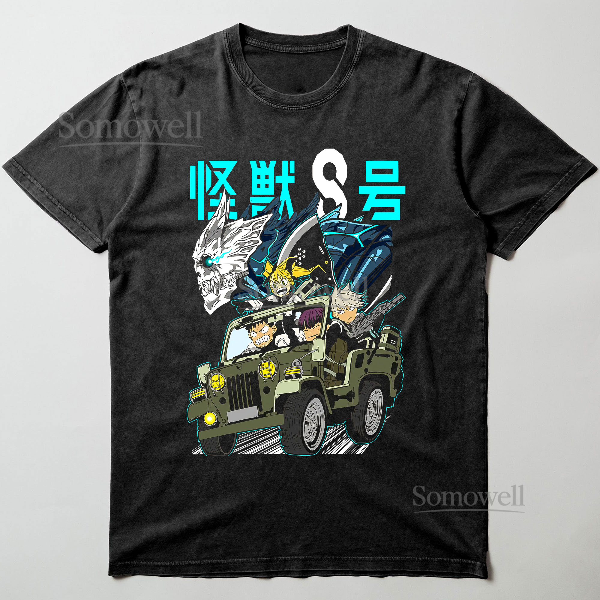 Kaiju No 8 Anime Monster Jeep Graphic ,hoodie sweatshirt t shirt vintage Japanese Streetwear T Shirt
