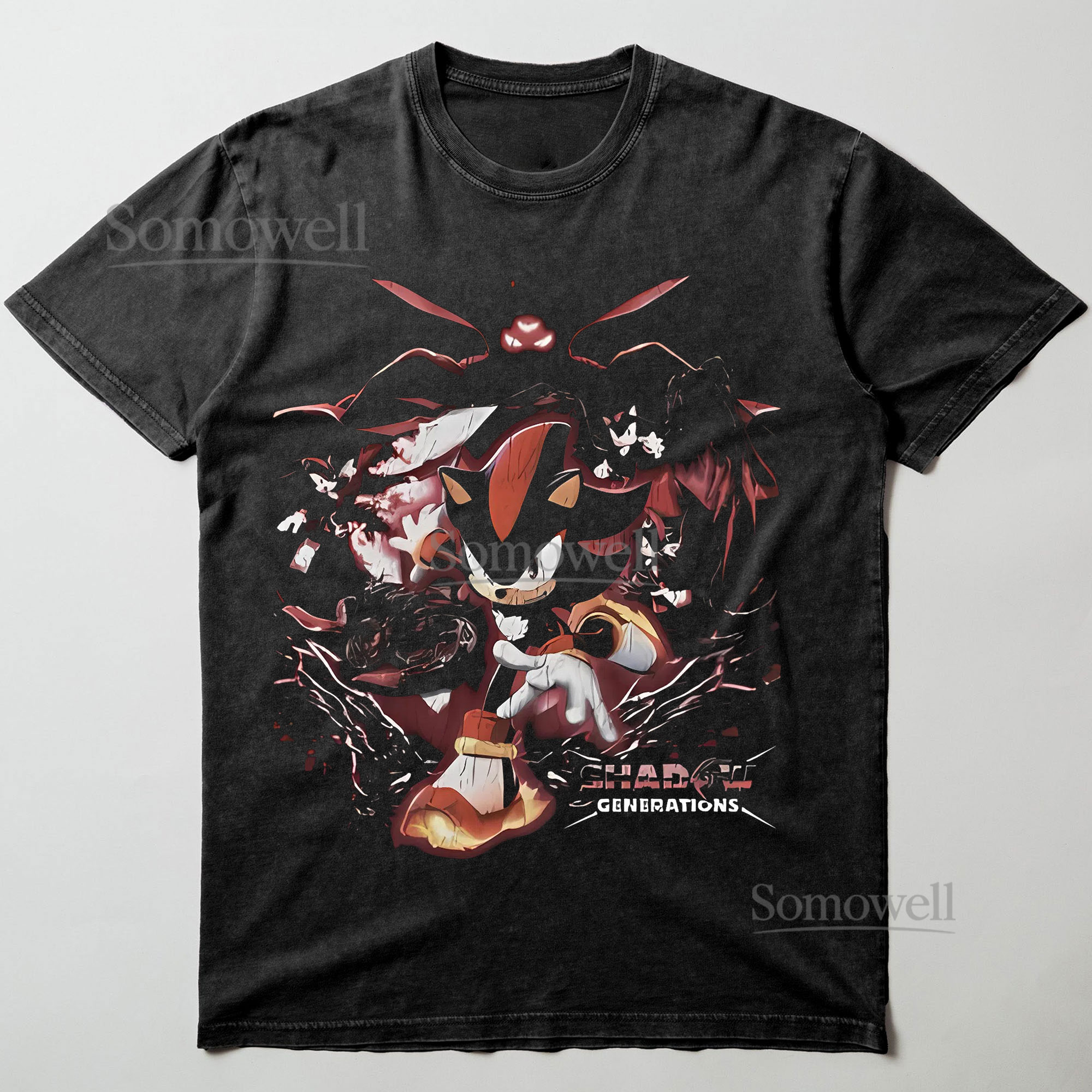 Shadow the Hedgehog Generations Collage Art Graphic ,hoodie sweatshirt t shirt vintage Sonic Game T Shirt