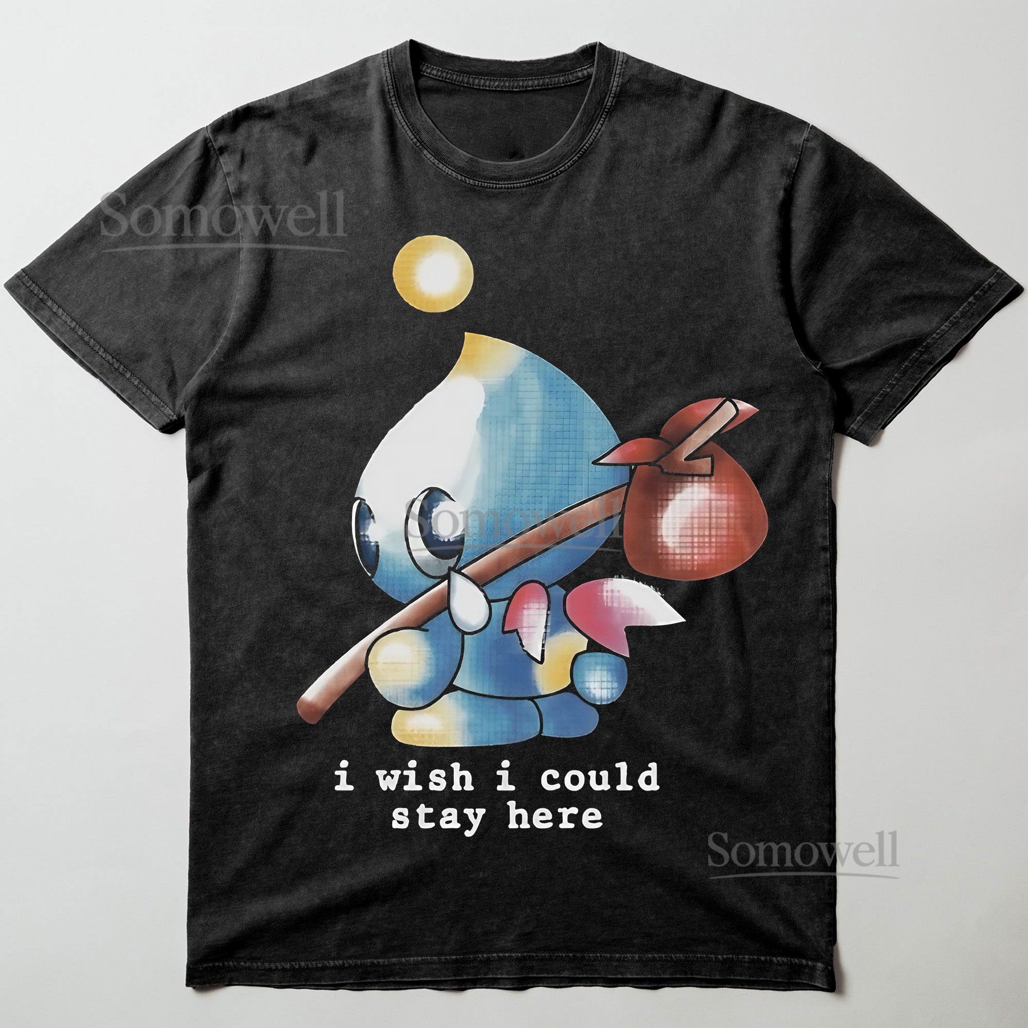 Chao Wanderer I Wish I Could Stay Here Graphic ,hoodie sweatshirt t shirt vintage Video Game Kawaii T Shirt