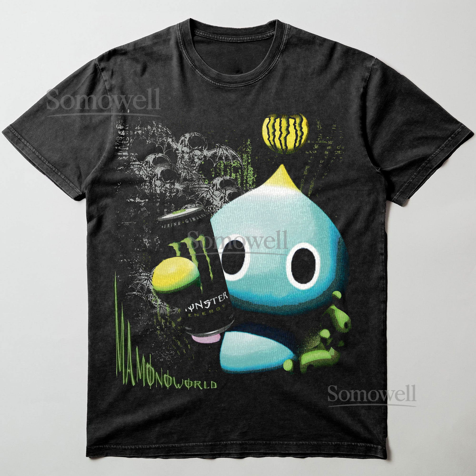 Chao Monster Energy Drink Parody Graphic ,hoodie sweatshirt t shirt vintage Gamer Meme Kawaii T Shirt