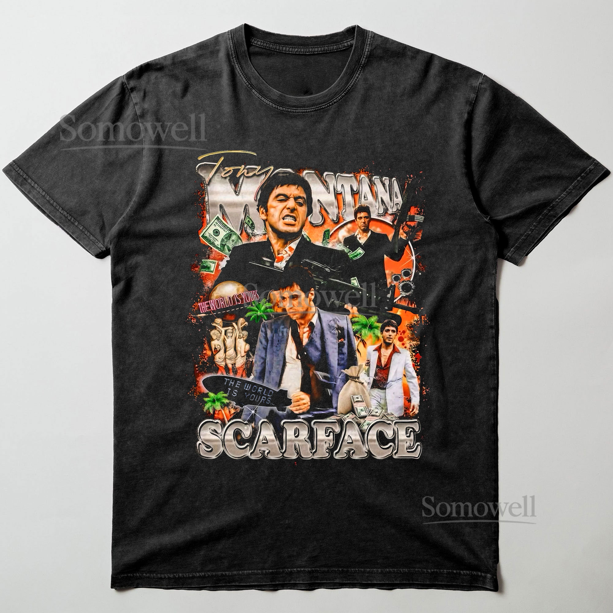 Scarface Tony Montana The World Is Yours Movie Graphic ,hoodie sweatshirt vintage
