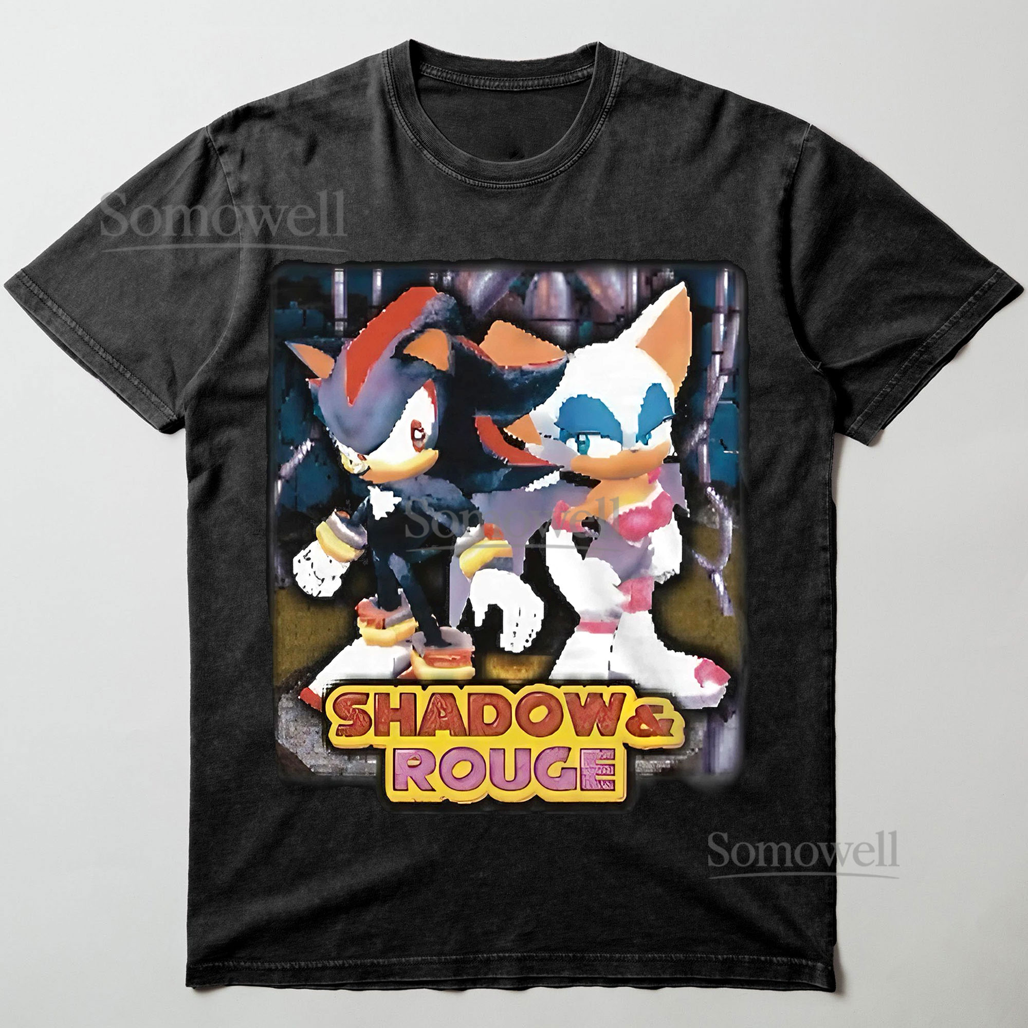 Shadow and Rouge Sonic Adventure Duo Graphic ,hoodie sweatshirt t shirt vintage Video Game Couple T Shirt