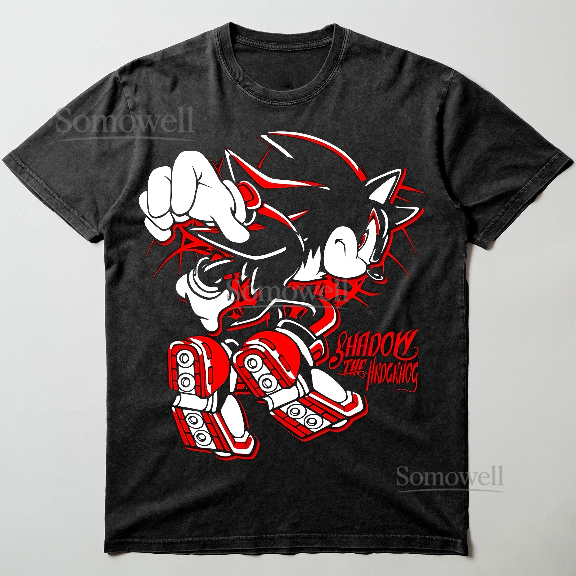Shadow the Hedgehog Running Pose Sonic Adventure Graphic ,hoodie sweatshirt t shirt vintage Classic Video Game T Shirt