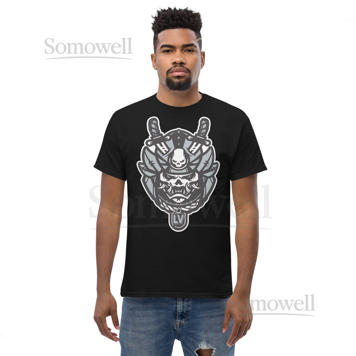 Raider Samurai Las Vegas Football Short Sleeve T-Shirt_676