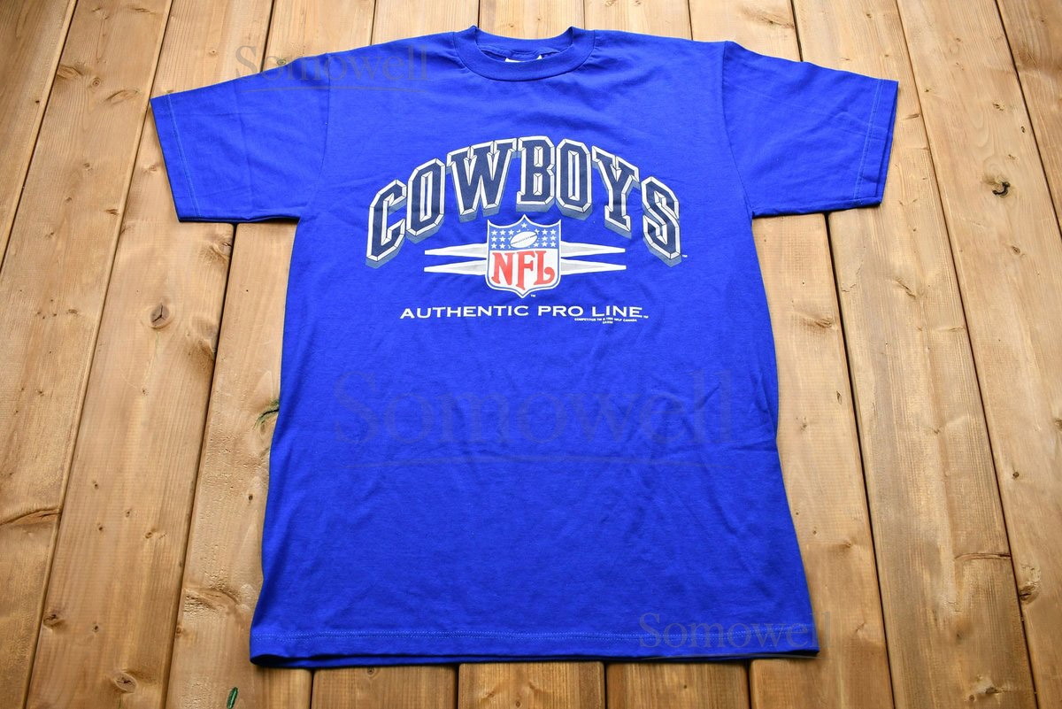 Vintage 1996 Dallas Cowboys T-Shirt NFL Authentic Pro Line 90s Streetwear Athleisure Made in Canada Vintage Sportswear_482