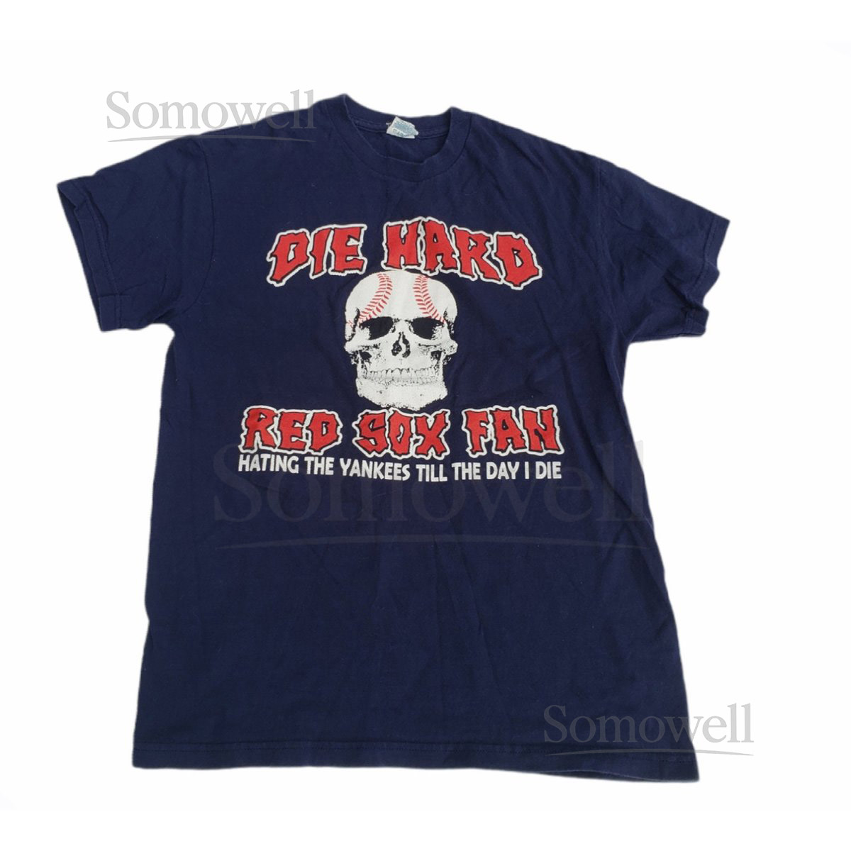 Vintage Boston Red Sox Die Hard Fan Hating Yankees Graphic T-Shirt Size M_667