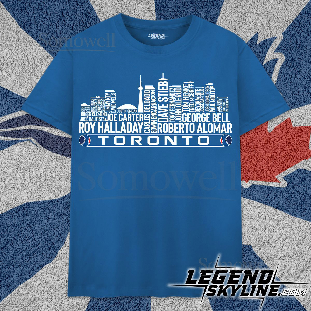 Toronto Baseball Greatest Of All Time Team Legends Toronto City Skyline shirt_835