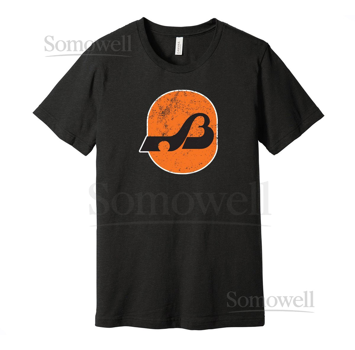 Baltimore Blades Throwback Tee - Retro Distressed Logo Defunct Hockey Team S M L XL XXL 3XL Orange Black White Grey Color Choice_53