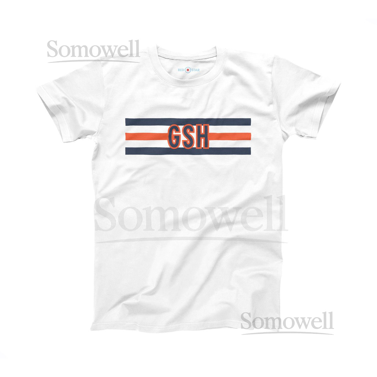 GSH Shirt Chicago Bears Jersey Inspired George Stanley Halas Initials Papa Bear Logo Soldier Field White T Size XS S M L XL 2XL 3XL 4XL 5XL_670