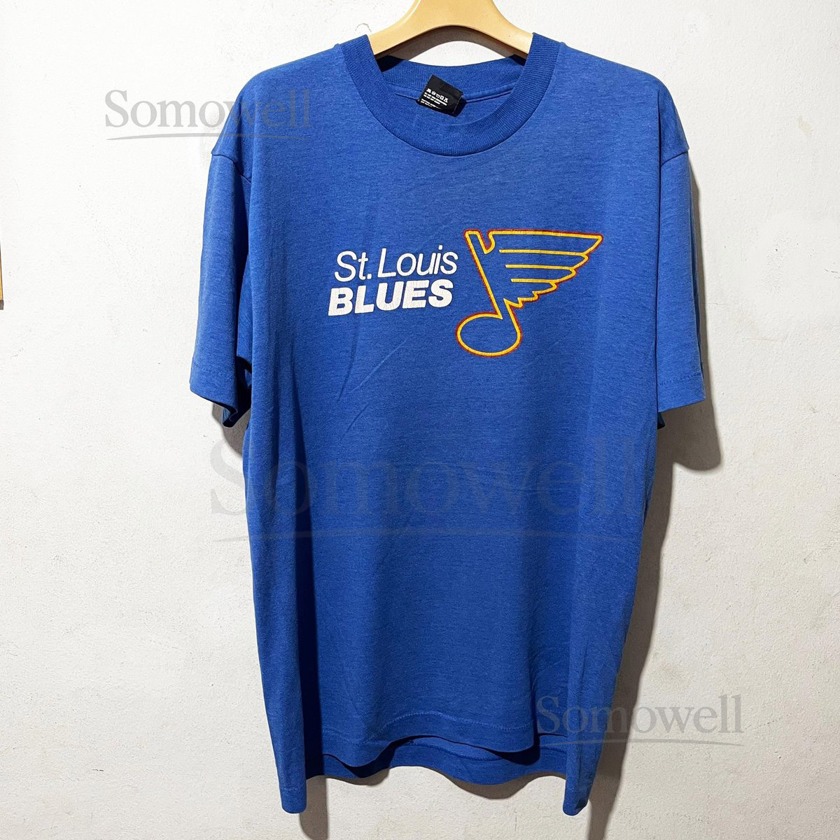Vintage 90s St. Louis Blues T-Shirt NHL Ice Hockey Team Graphic Tee Size L_699