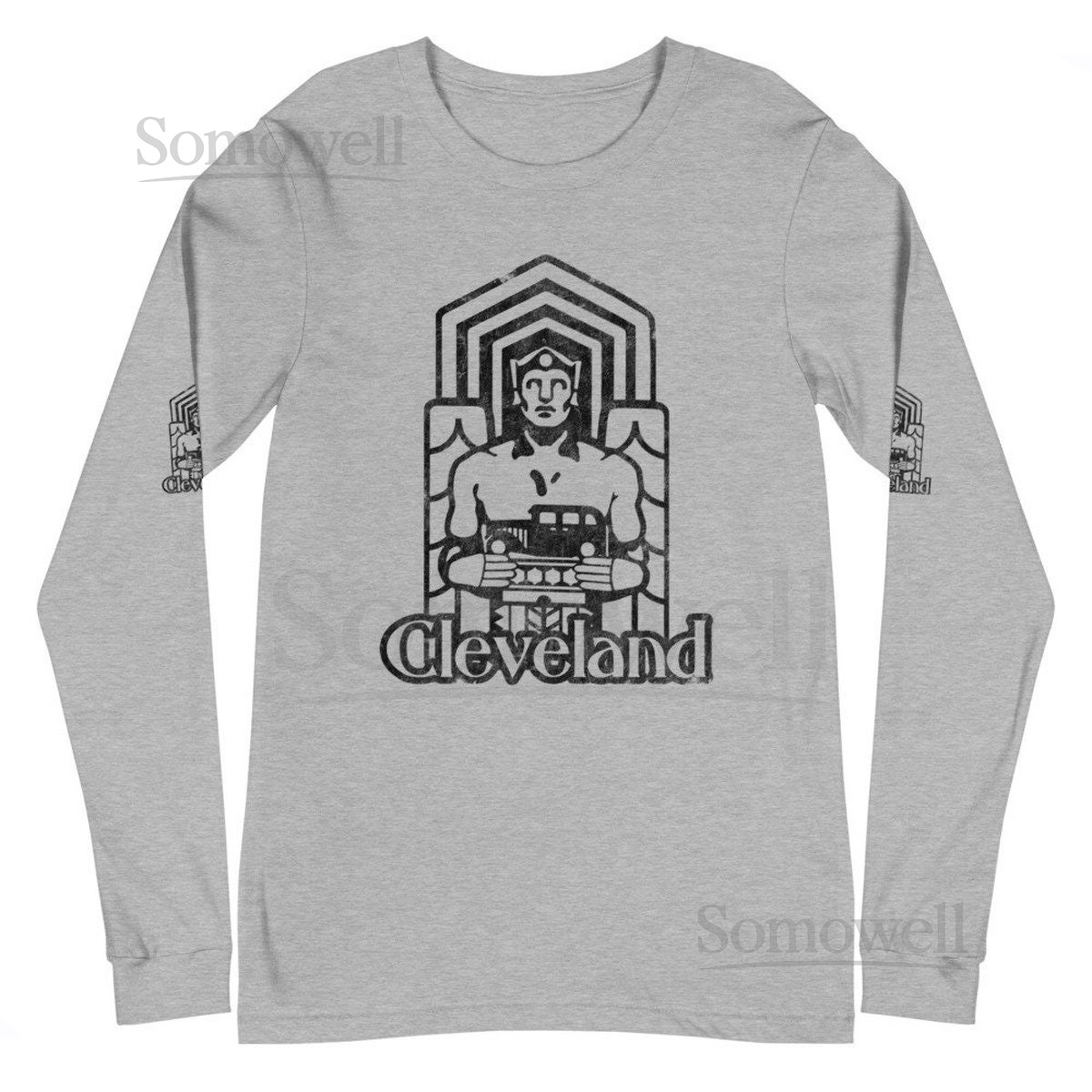 Vintage Unisex Cleveland Baseball Long Sleeve Tee_552