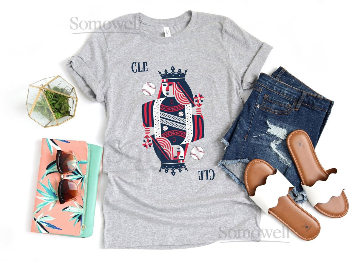 Cleveland Baseball Shirt Cleveland Baseball Queen Playing Card Shirt Cleveland Queen Baseball Card Cleveland Sports Ohio Baseball_260