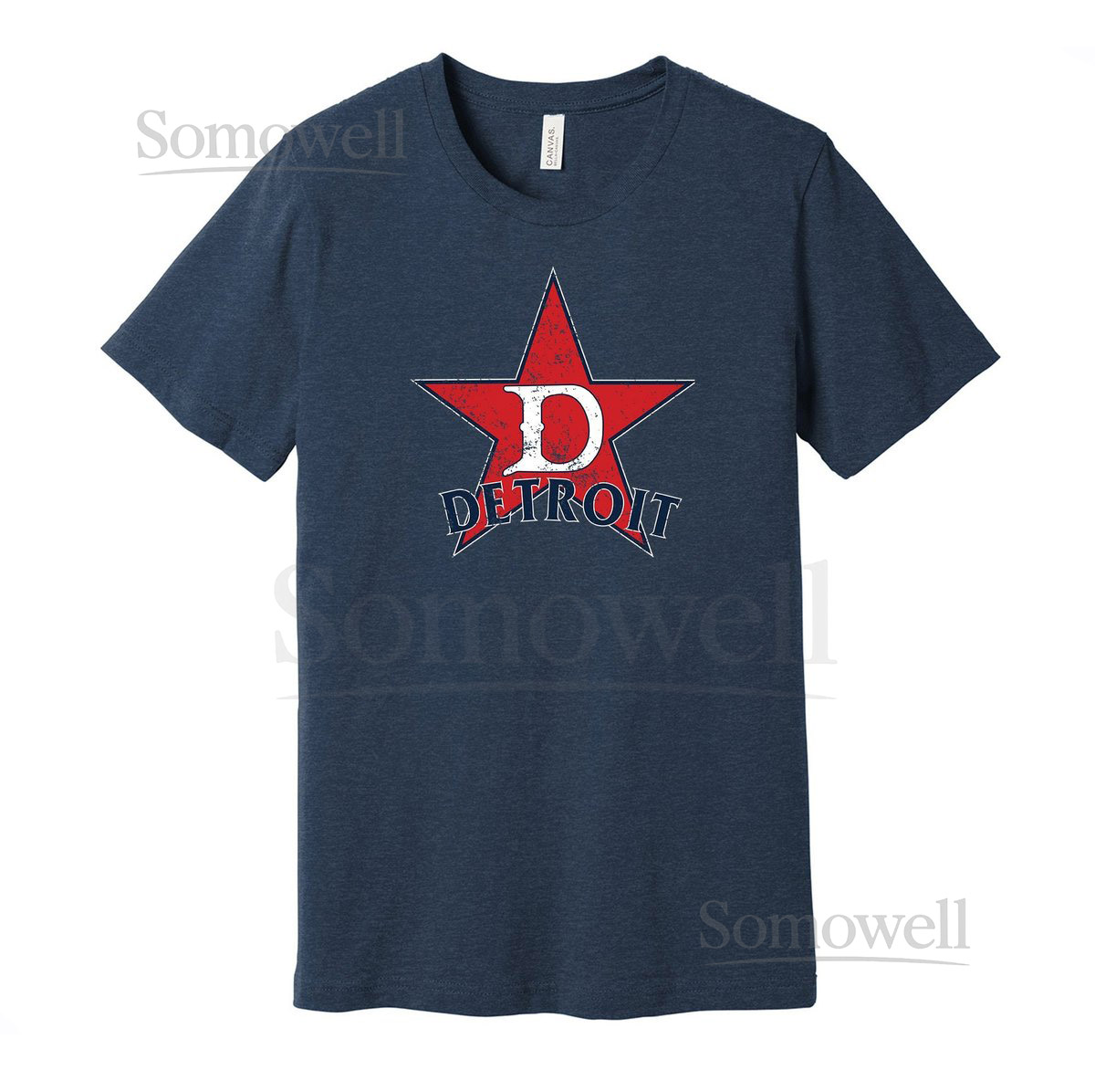 Detroit Stars Throwback Tee - American Negro League Baseball Team S M L XL XXL 3XL Navy Red Black White Grey Color Choice Michigan_270