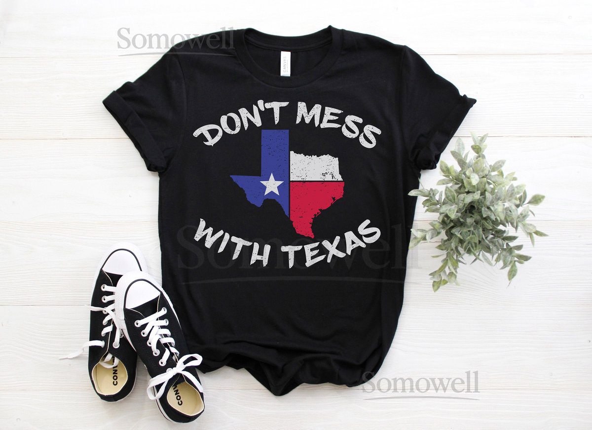 Don't Mess With Vintage Texas State Map Flag T-Shirt Pride Proud Dallas Houston Austin San Antonio El Paso Fort Worth Travel Uniq_91