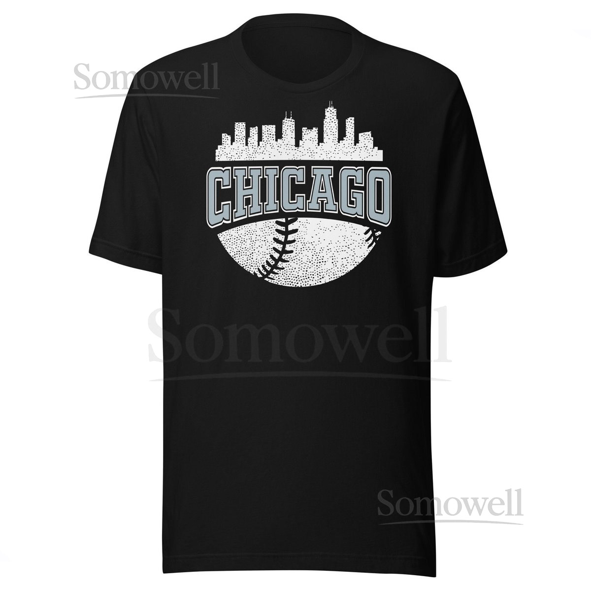 Vintage Chicago Baseball Retro Sox Skyline Premium Unisex T-Shirt_453