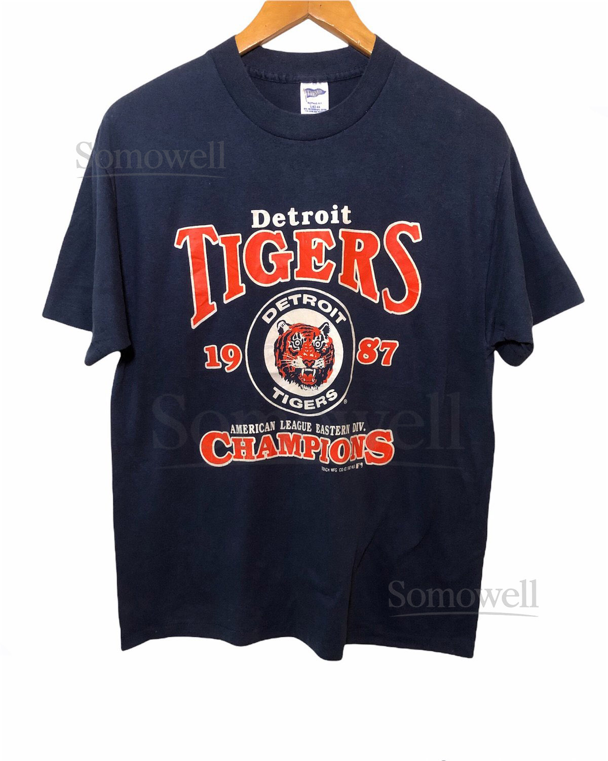 Vintage 80s Detroit Tigers MLB Baseball T Shirt Large Size_875