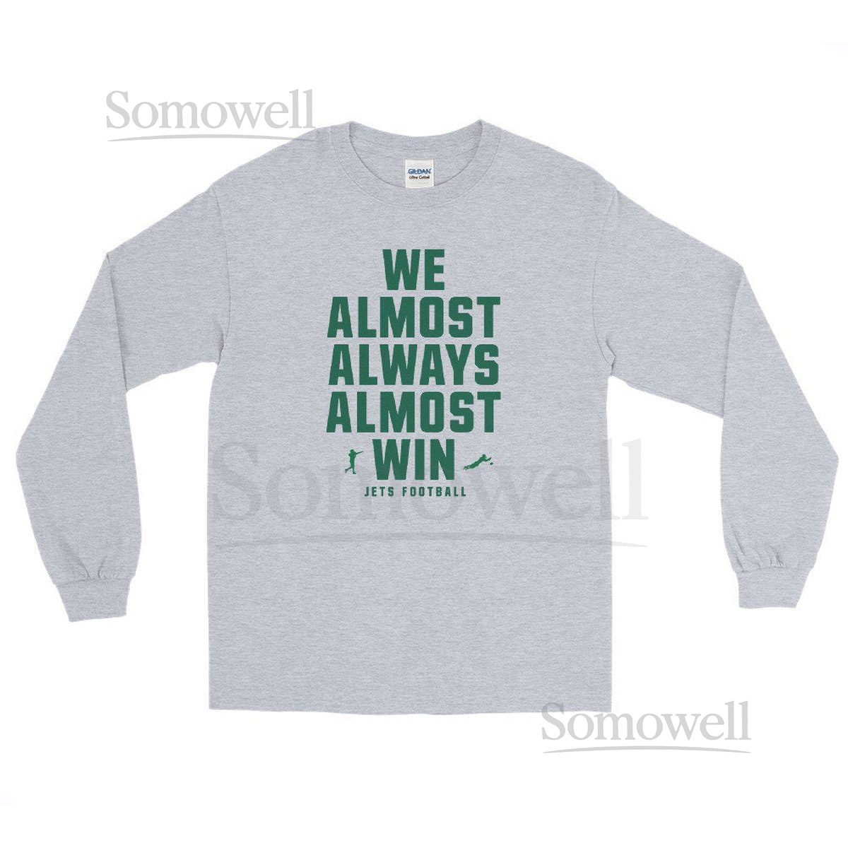 We Almost Always Almost Win - New York Jets - Mens Long Sleeve Shirt_784