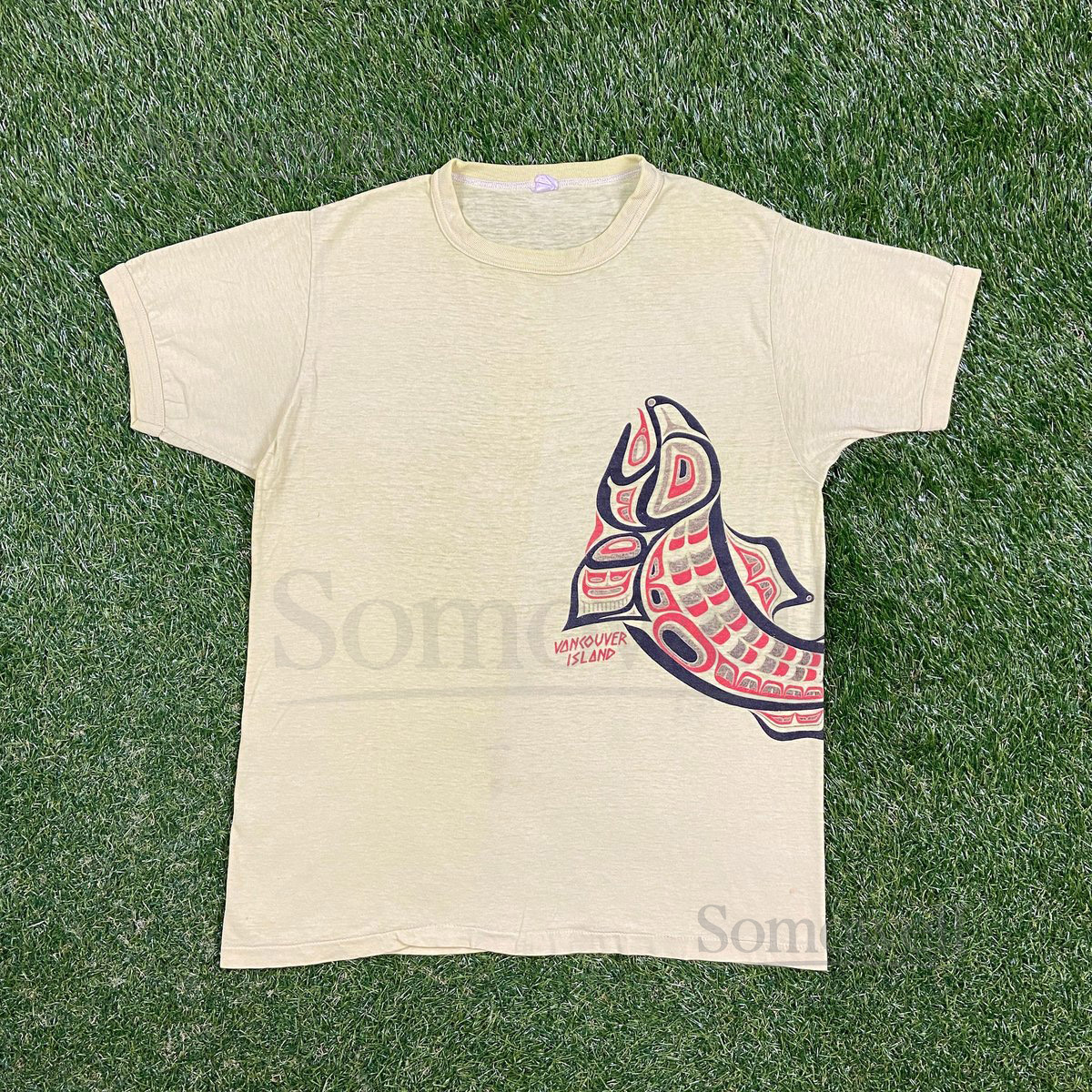 Vintage Vancouver Island T Shirt Tee Harvey Wood Size Large L British Columbia BC Canada 1980s 80s_554