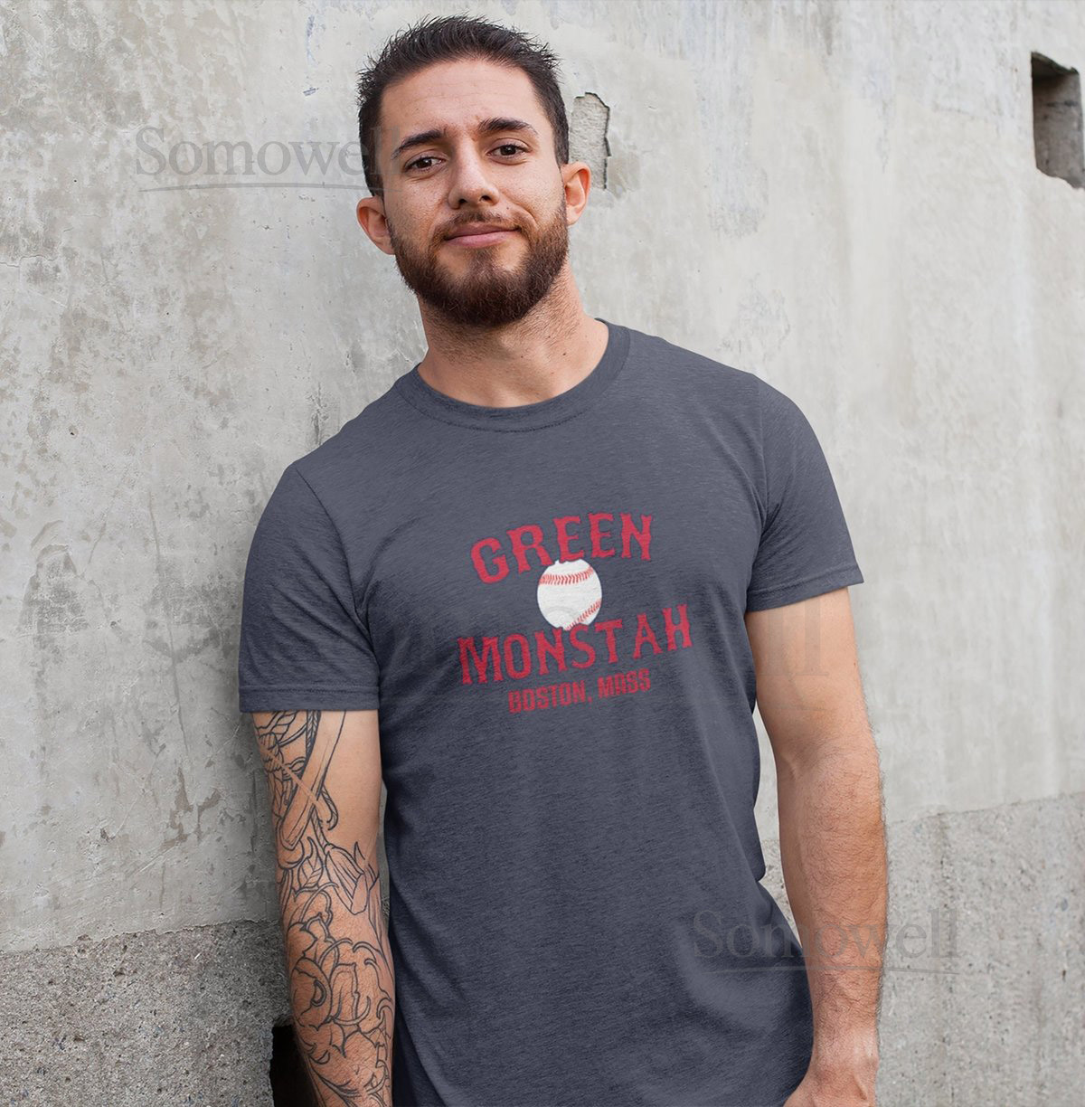 Boston Red Sox Green Monstah Unisex Jersey Short Sleeve Tee_198