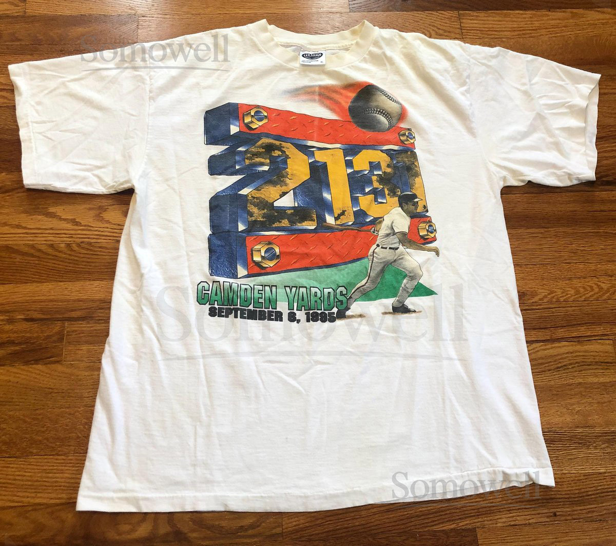 Vintage 1995 Cal Ripken T-Shirt Baltimore Orioles Camden Yards XL_597