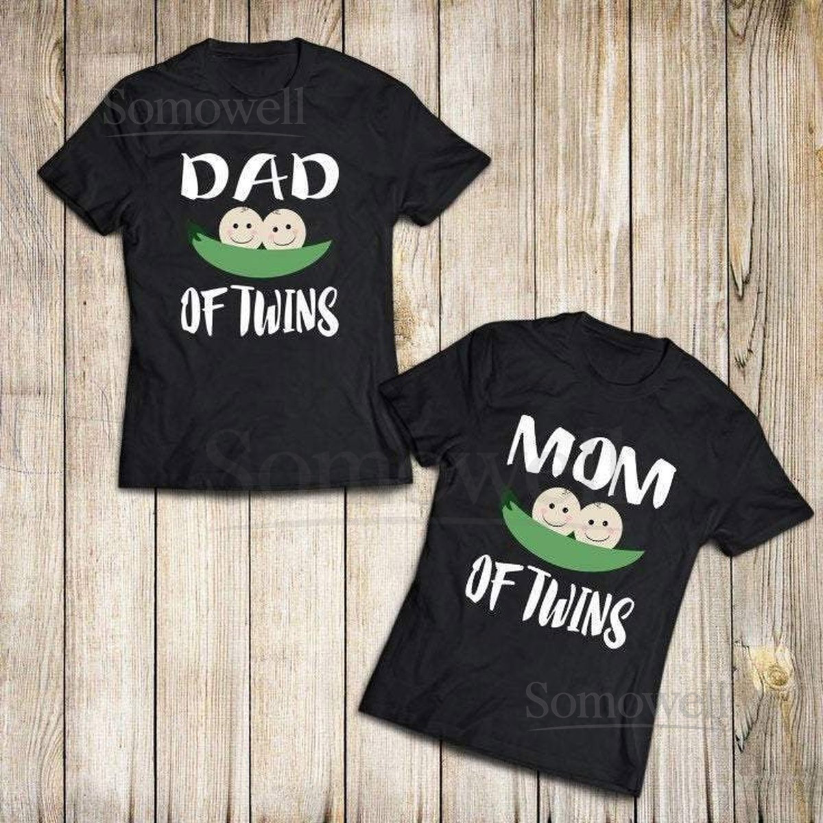 Mom Dad Of Twins Shirt Mom Of Twins Shirt Dad Of Twins Shirt Family Matching Gift T-Shirt_668