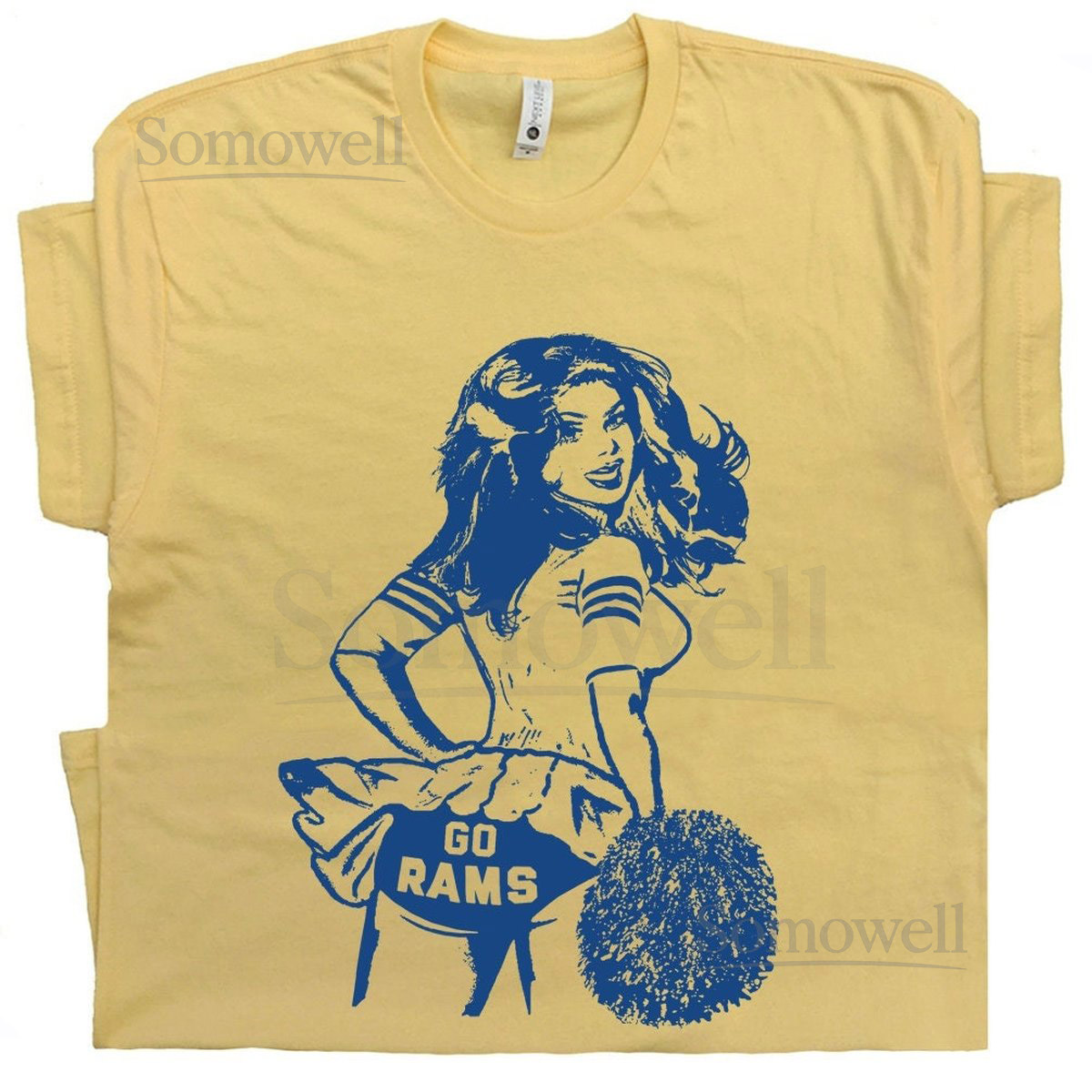 Go Rams T Shirt Vintage Football Shirt For Women Men Retro Rams Cheerleader Tee Cool Cute Vintage Graphic T Shirt Alternative Jersey Logo_181